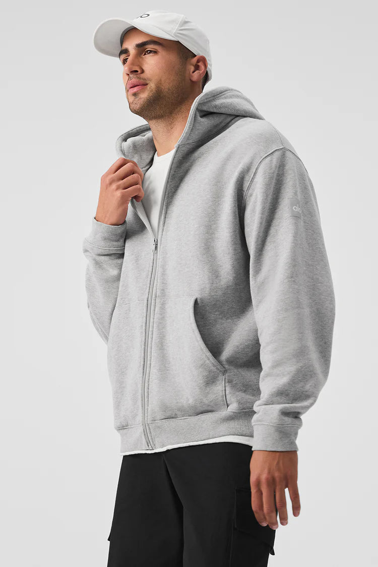 Alo Renown Heavy Weight Full Zip Hoodie - Azula sportswear