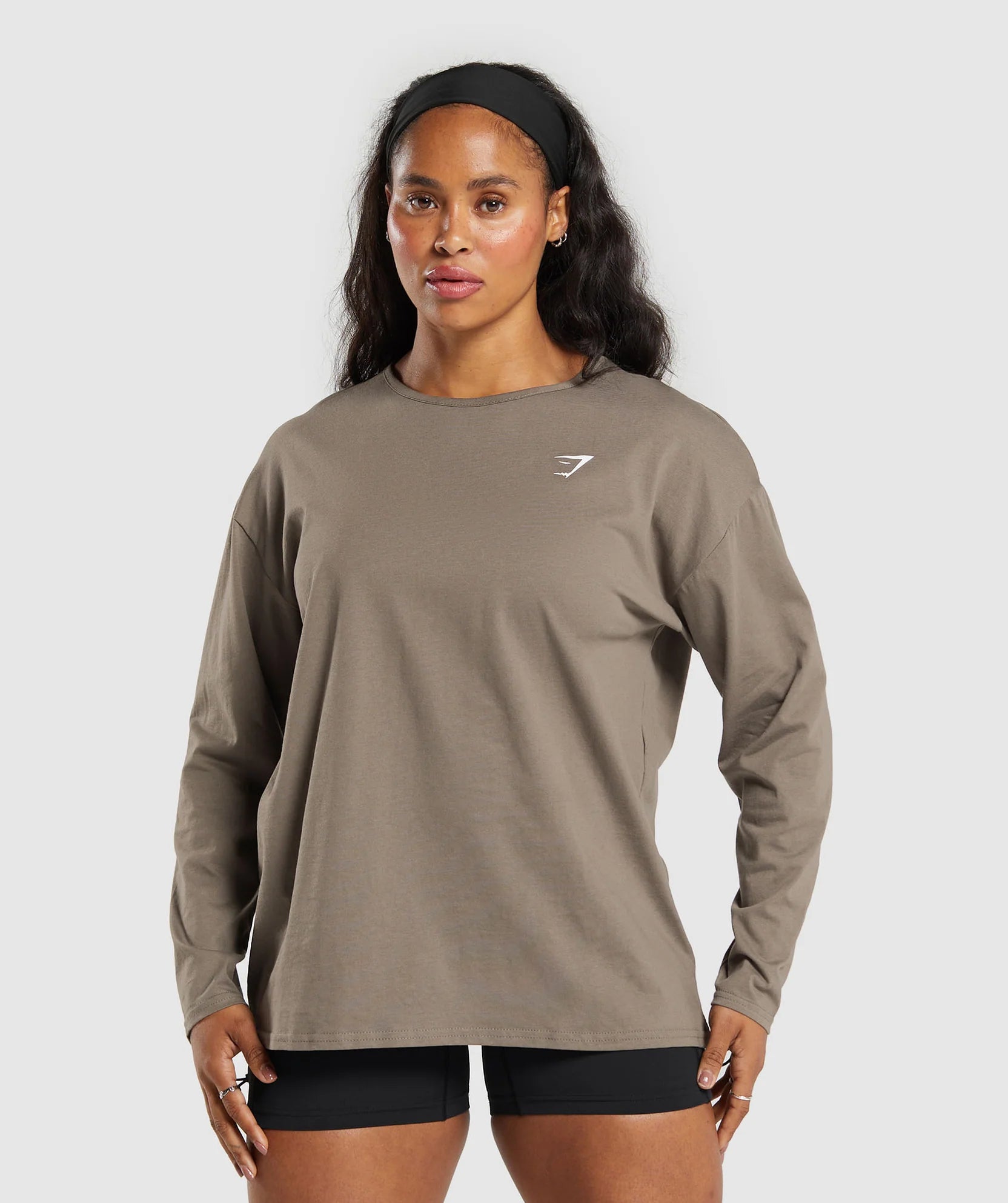 GYMSHARK TRAINING OVERSIZED COTTON LONG SLEEVE TOP