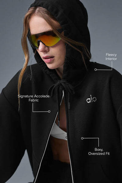 Alo Accolade Full Zip Hoodie - Azula sportswear – Azula sportswear