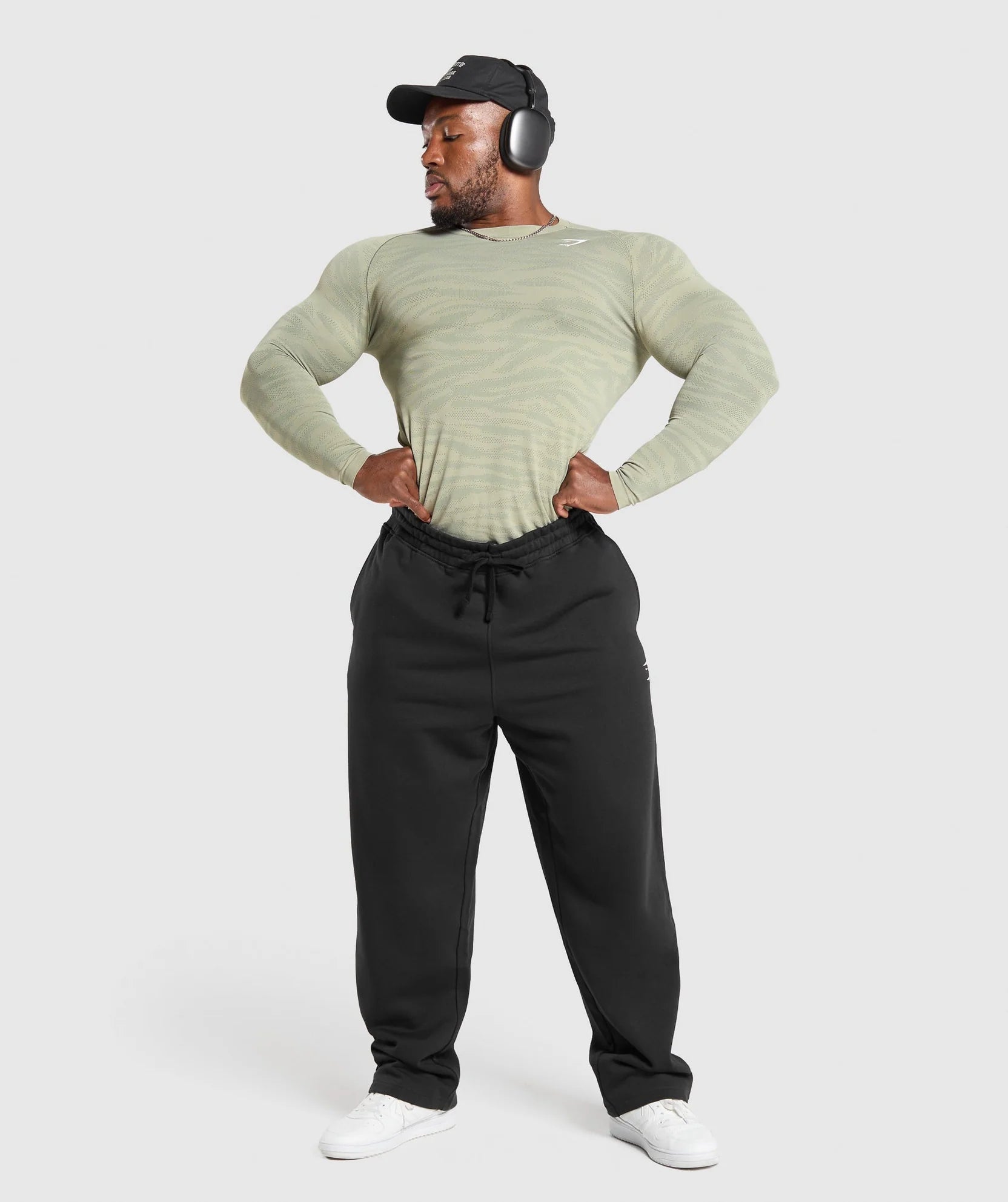 GYMSHARK GEO ANIMAL SEAMLESS LONG SLEEVE T-SHIRT
