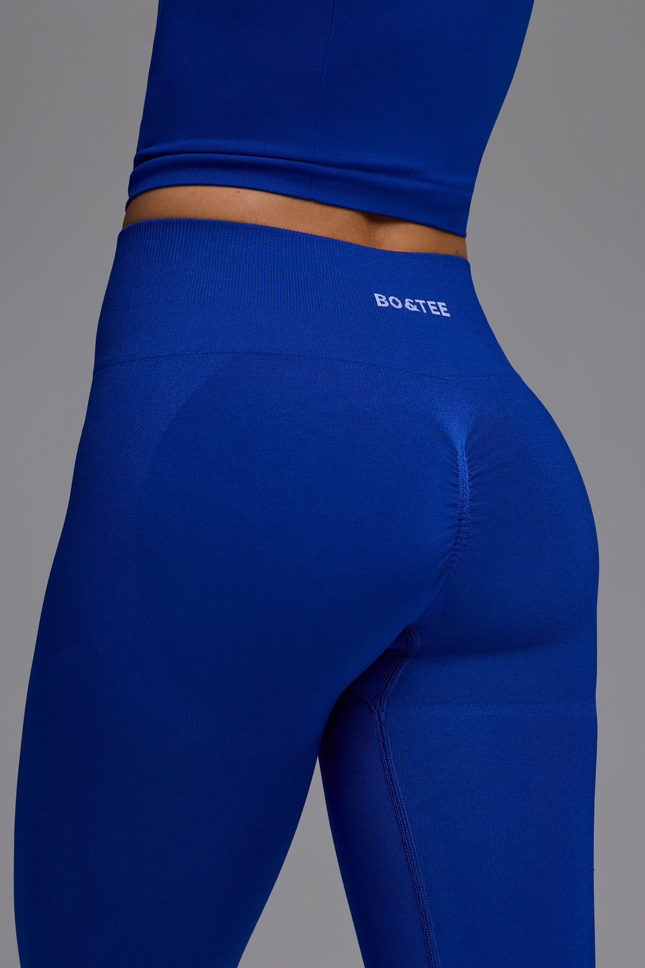 BO+TEE Define Luxe High-Waist Leggings in Royal Blue - Azula sportswear