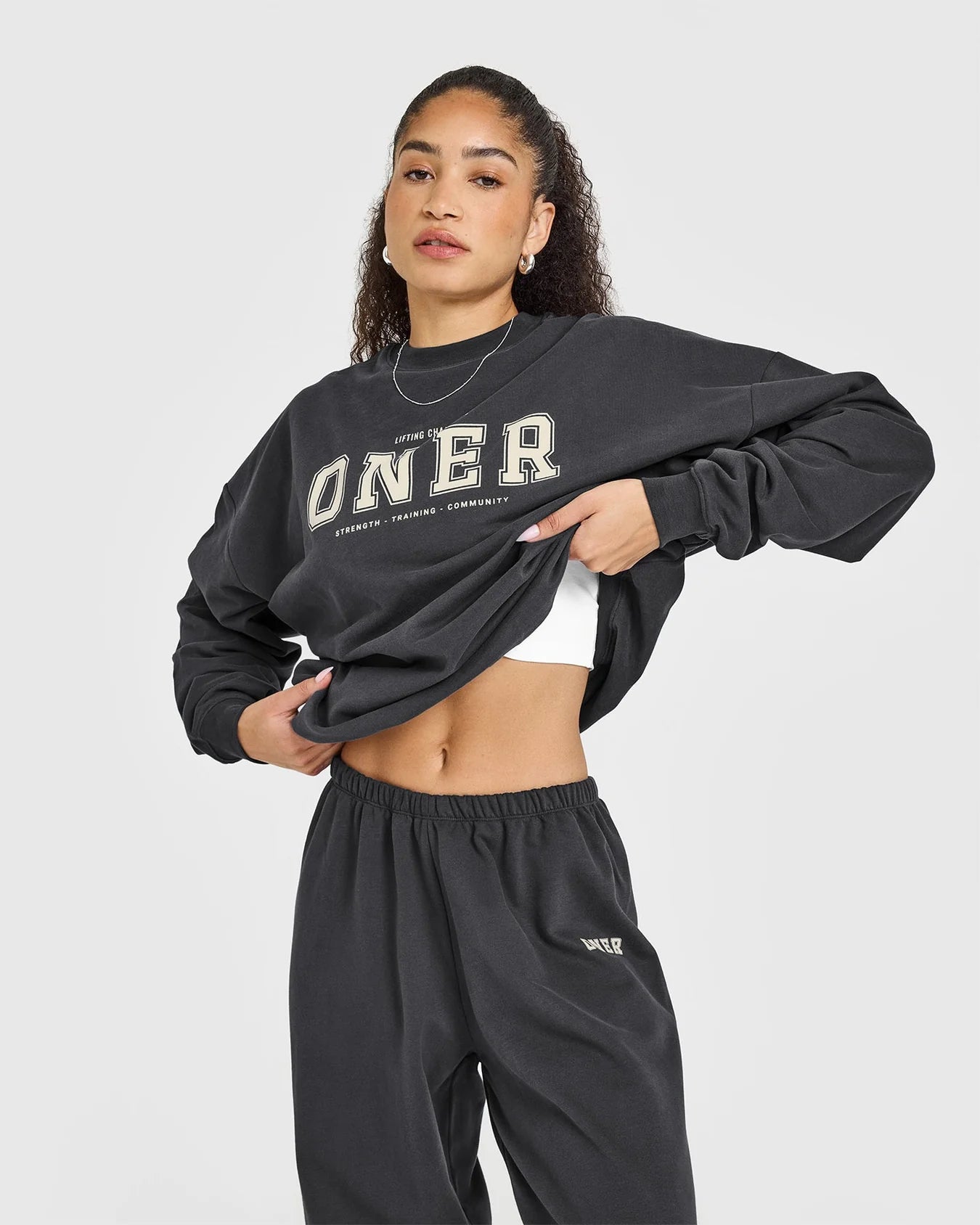 ONER ACTIVE LIGHTWEIGHT JOGGERS WITH PRINTED LOGO