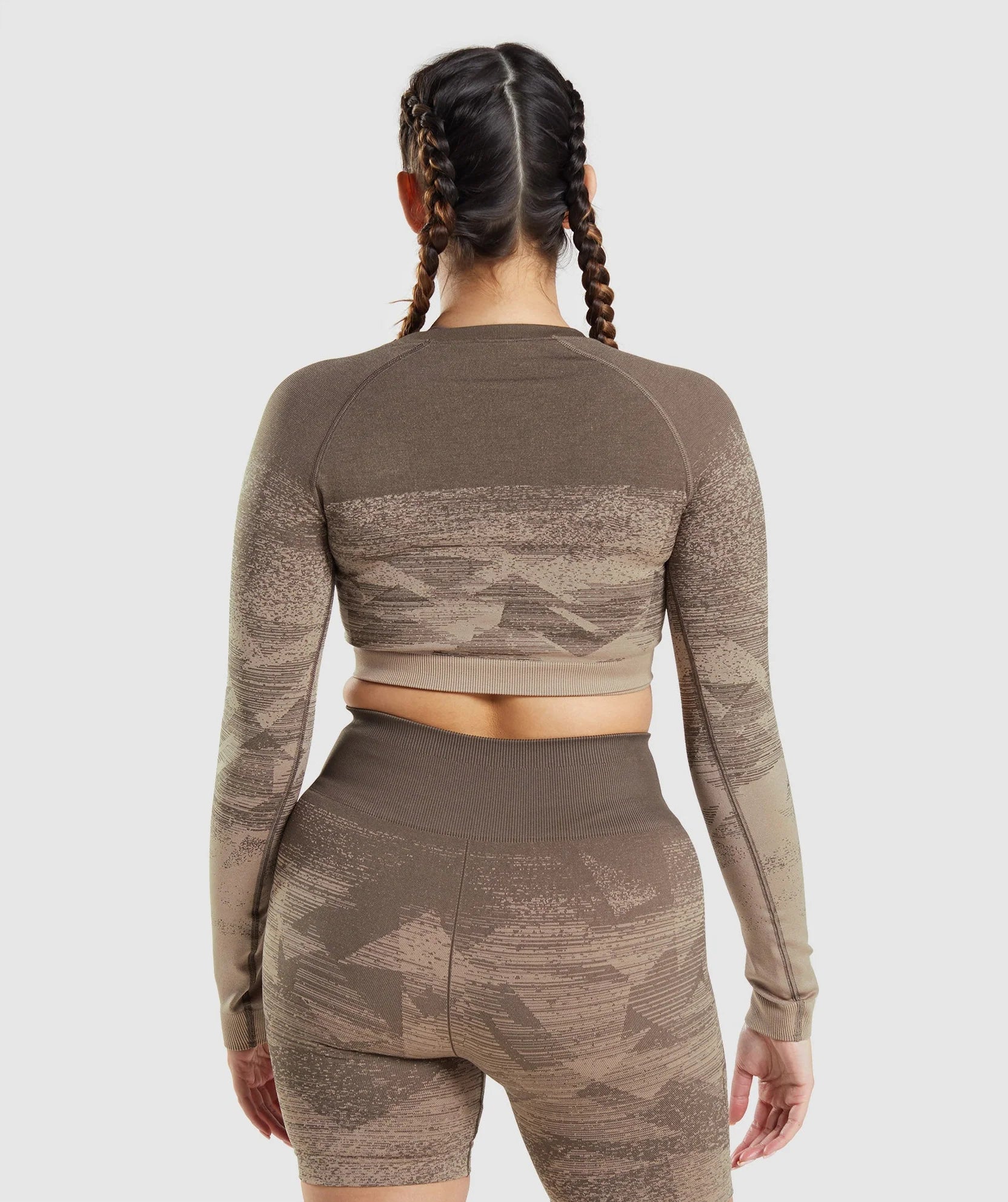 GYMSHARK ADAPT OMBRE SEAMLESS LONG SLEEVE CROP TOP - Azula sportswear