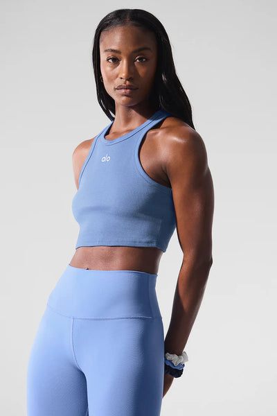 【新品未使用タグ付き‼️】alo yoga chalk blue XSサイズ Alo Yoga Seamless Delight High Neck Bra | in Egypt | Azula