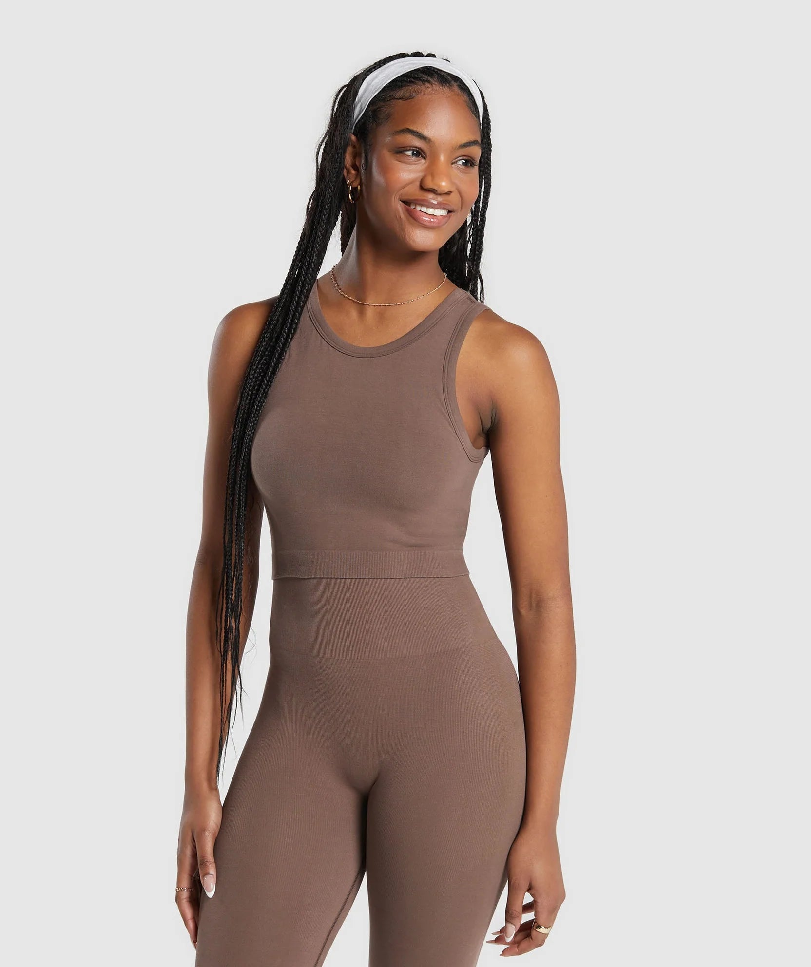 GYMSHARK RIBBED COTTON SEAMLESS BODY FIT TANK - Azula sportswear