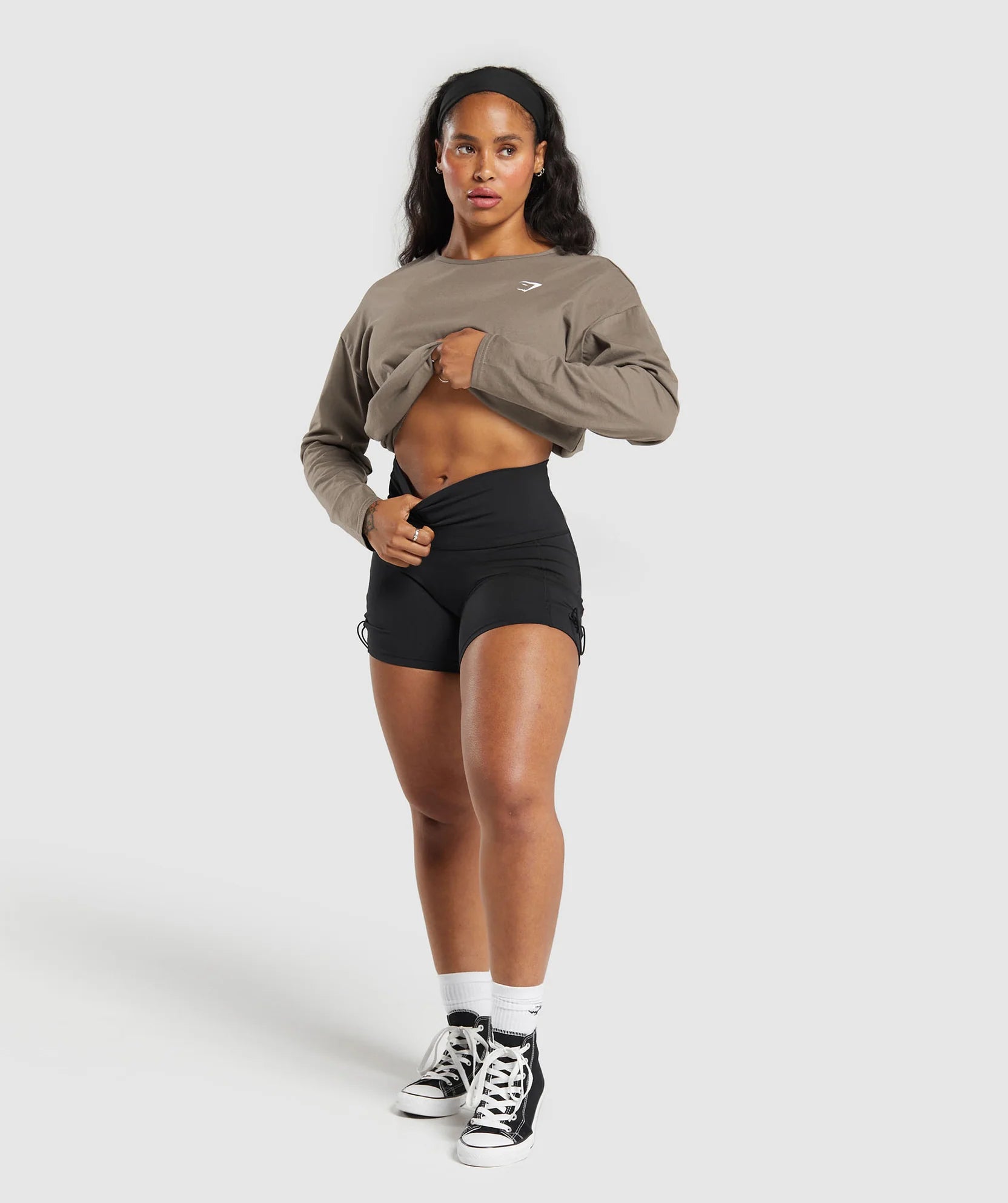 GYMSHARK TRAINING OVERSIZED COTTON LONG SLEEVE TOP