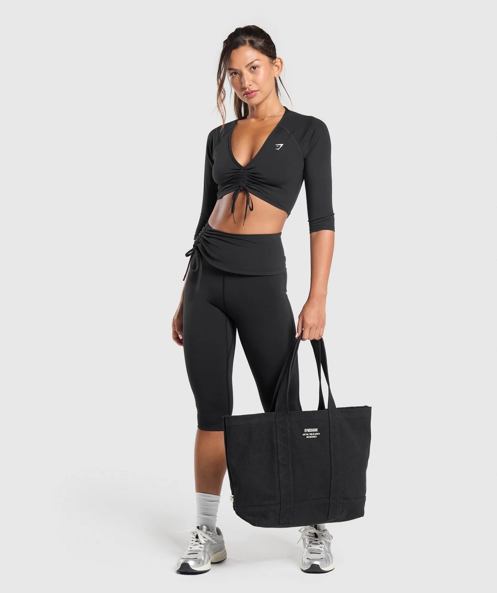 GYMSHARK RUCHED CAPRI LEGGINGS