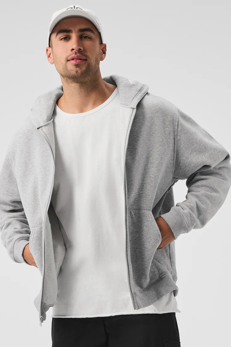 Alo Renown Heavy Weight Full Zip Hoodie - Azula sportswear