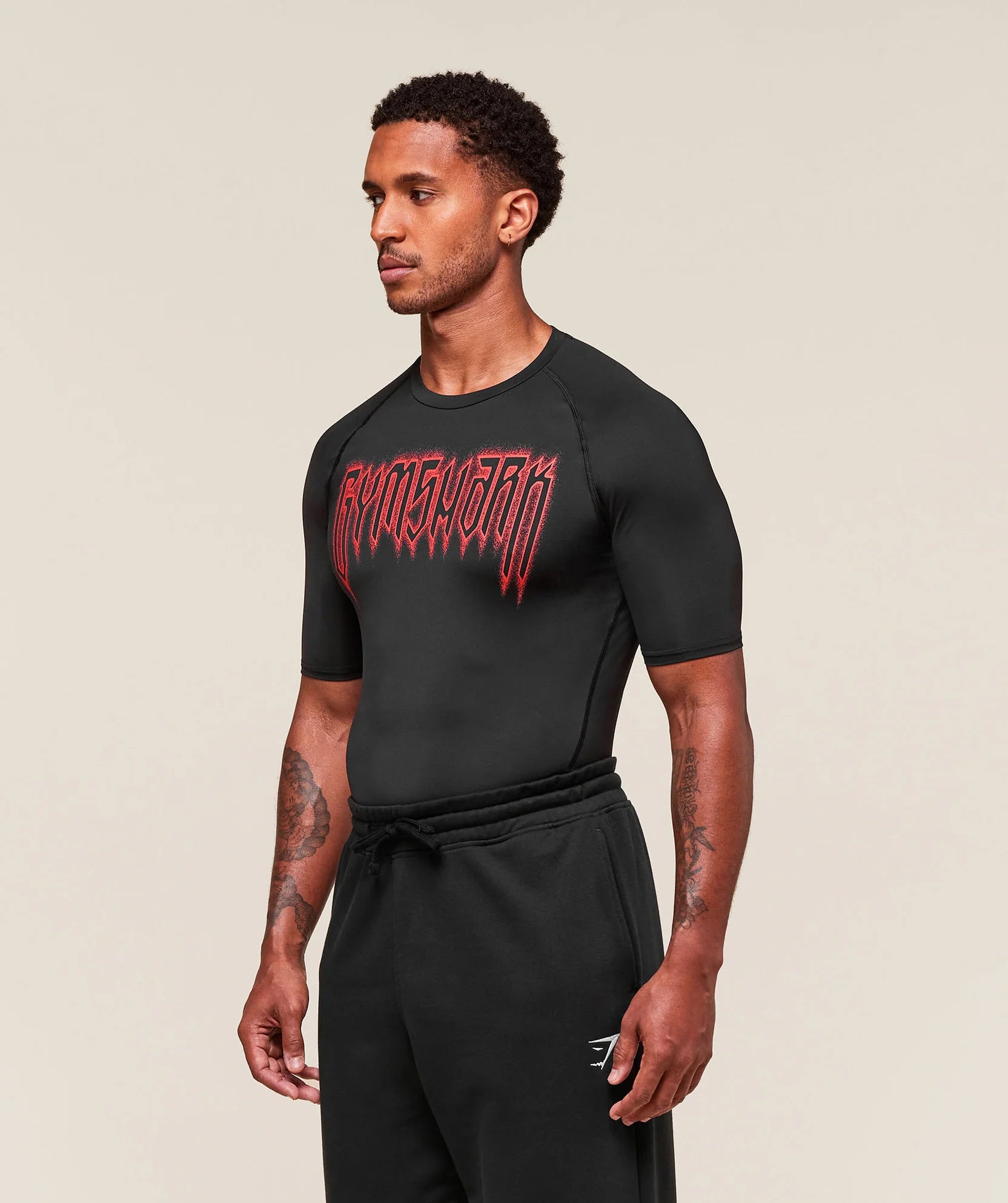 GYMSHARK GRUNGE BASELAYER T-SHIRT