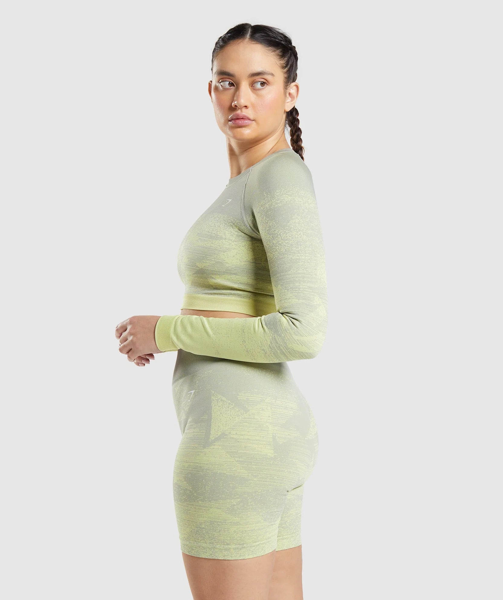 GYMSHARK ADAPT OMBRE SEAMLESS LONG SLEEVE CROP TOP - Azula sportswear