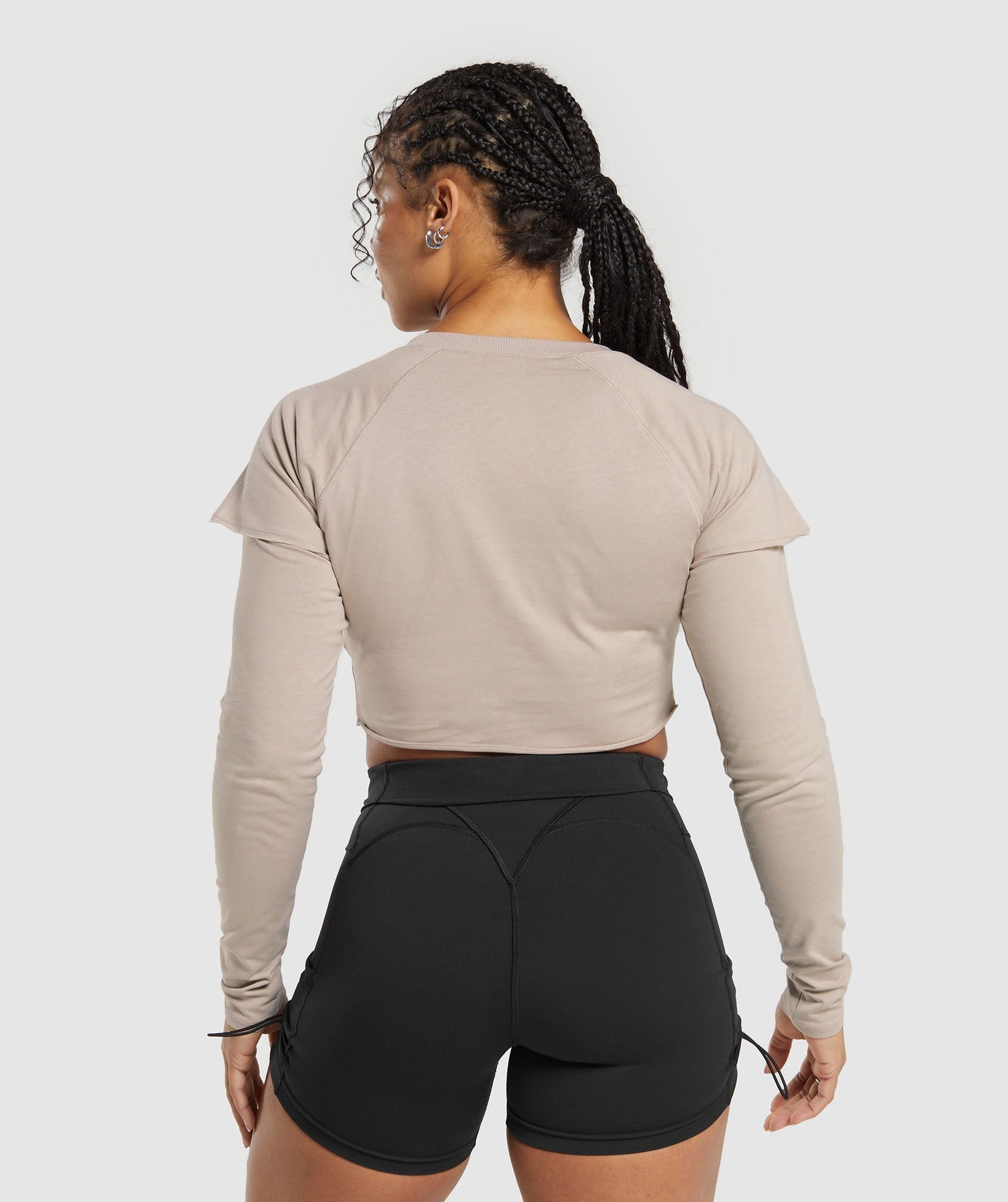 GYMSHARK LIFTING 2 IN 1 LONG SLEEVE CROP TOP - Azula sportswear