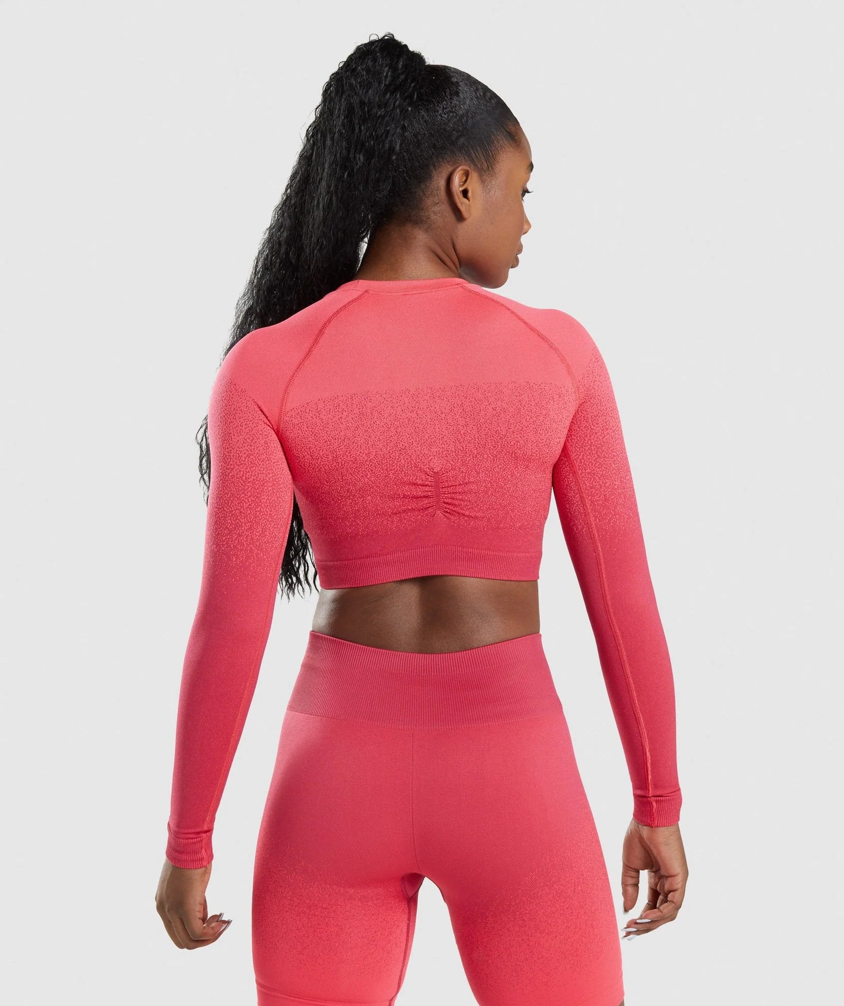 GYMSHARK ADAPT OMBRE SEAMLESS LONG SLEEVE CROP TOP - Azula sportswear