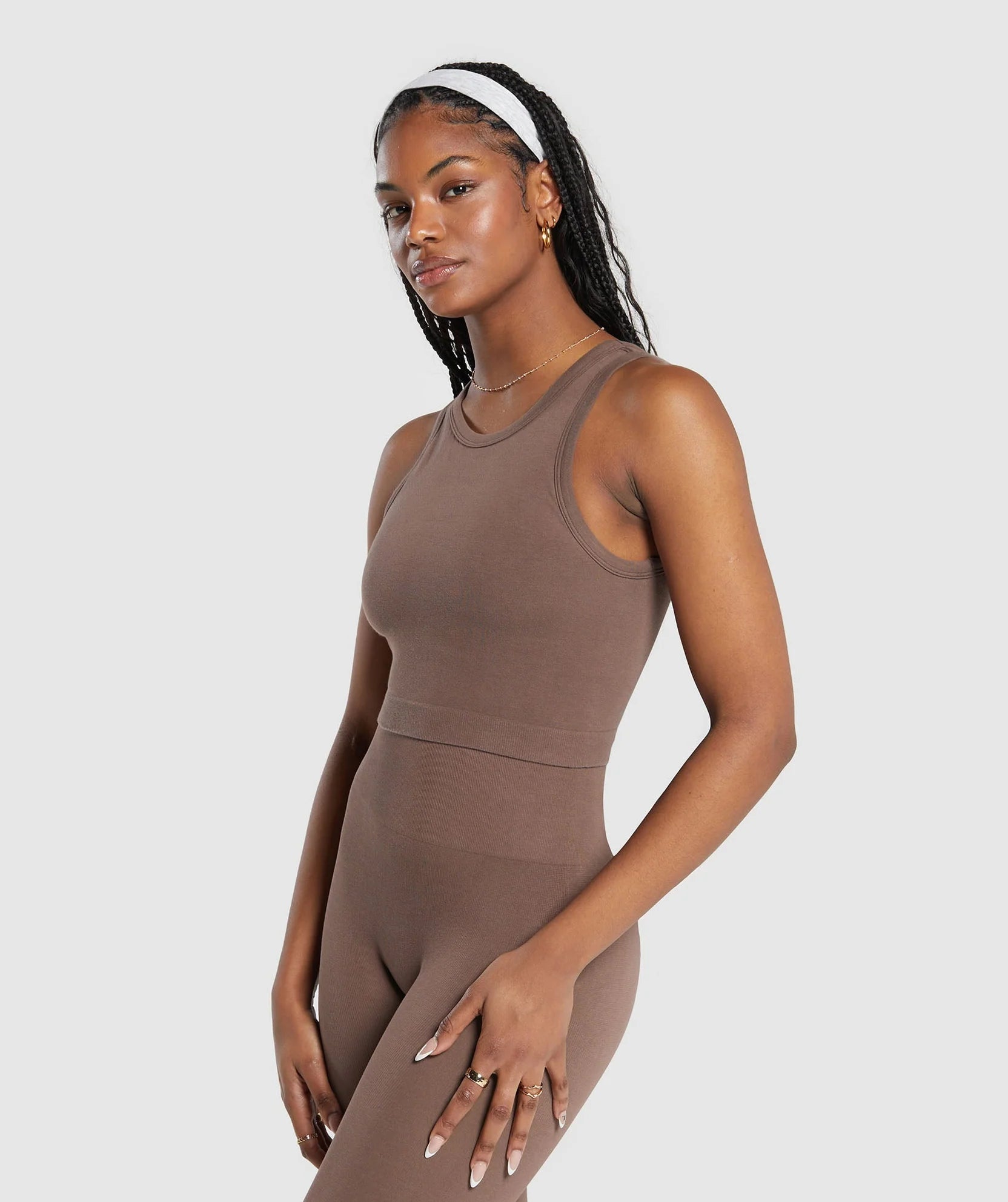 GYMSHARK RIBBED COTTON SEAMLESS BODY FIT TANK - Azula sportswear