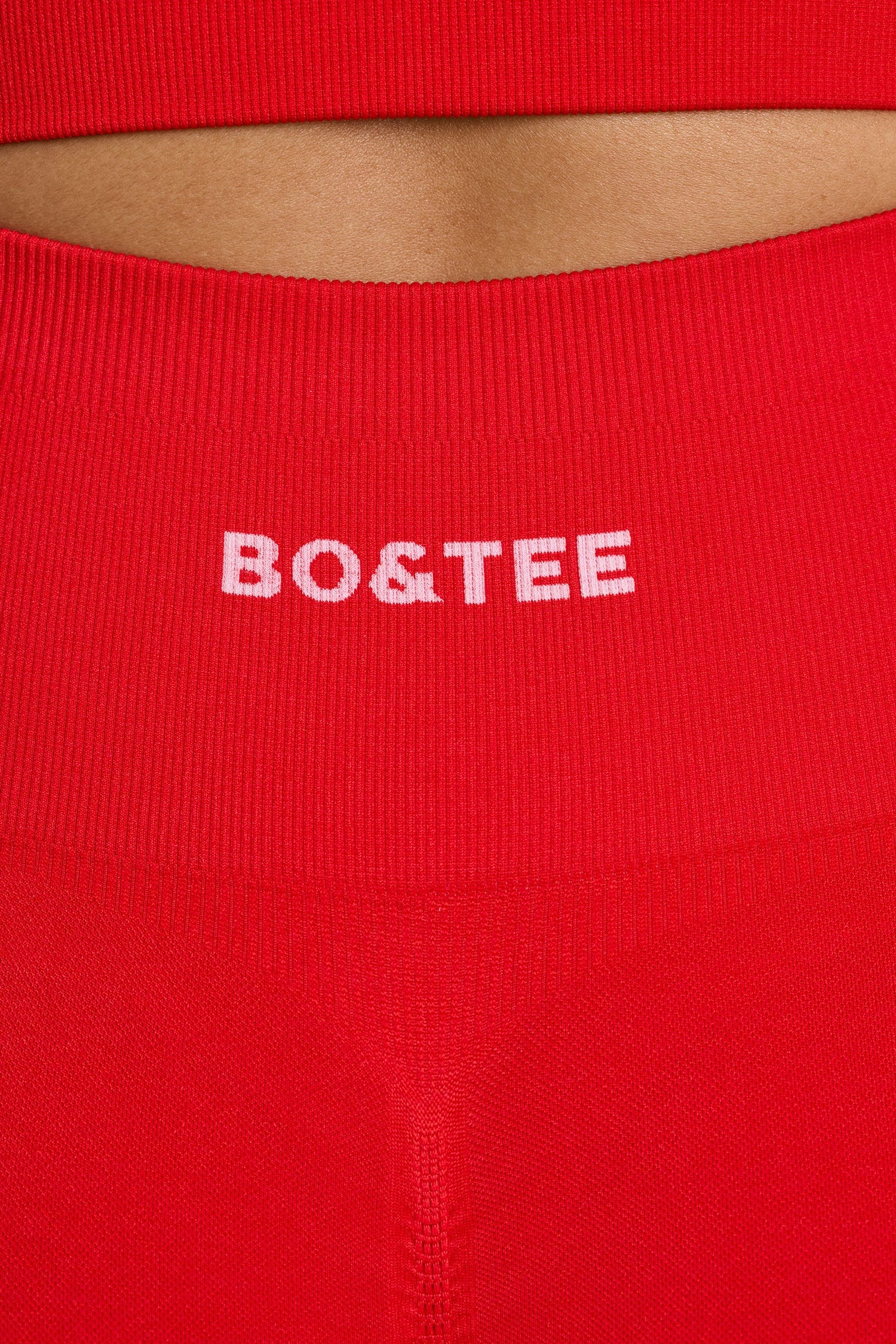 BO+TEE High-Waist Define Luxe Leggings in Red - Azula sportswear
