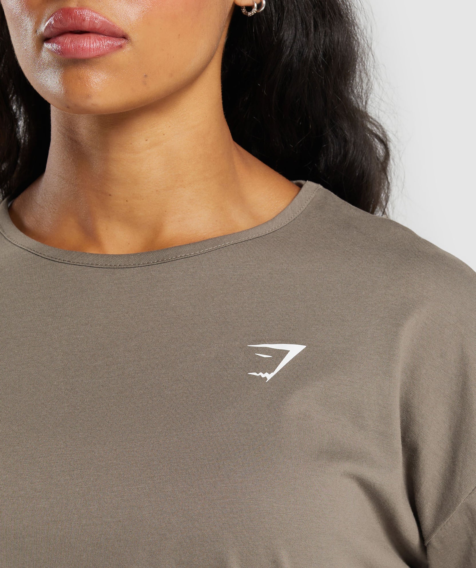 GYMSHARK TRAINING OVERSIZED COTTON LONG SLEEVE TOP