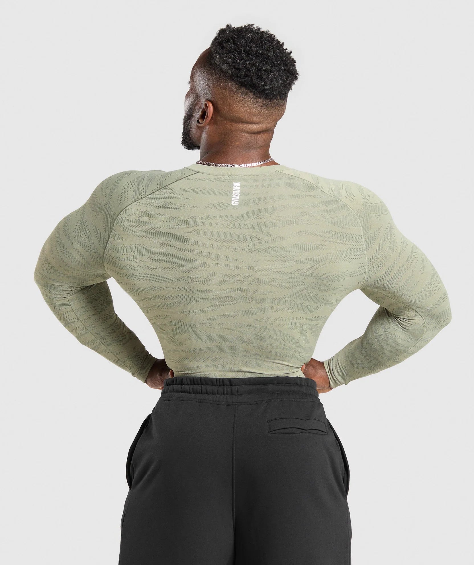 GYMSHARK GEO ANIMAL SEAMLESS LONG SLEEVE T-SHIRT