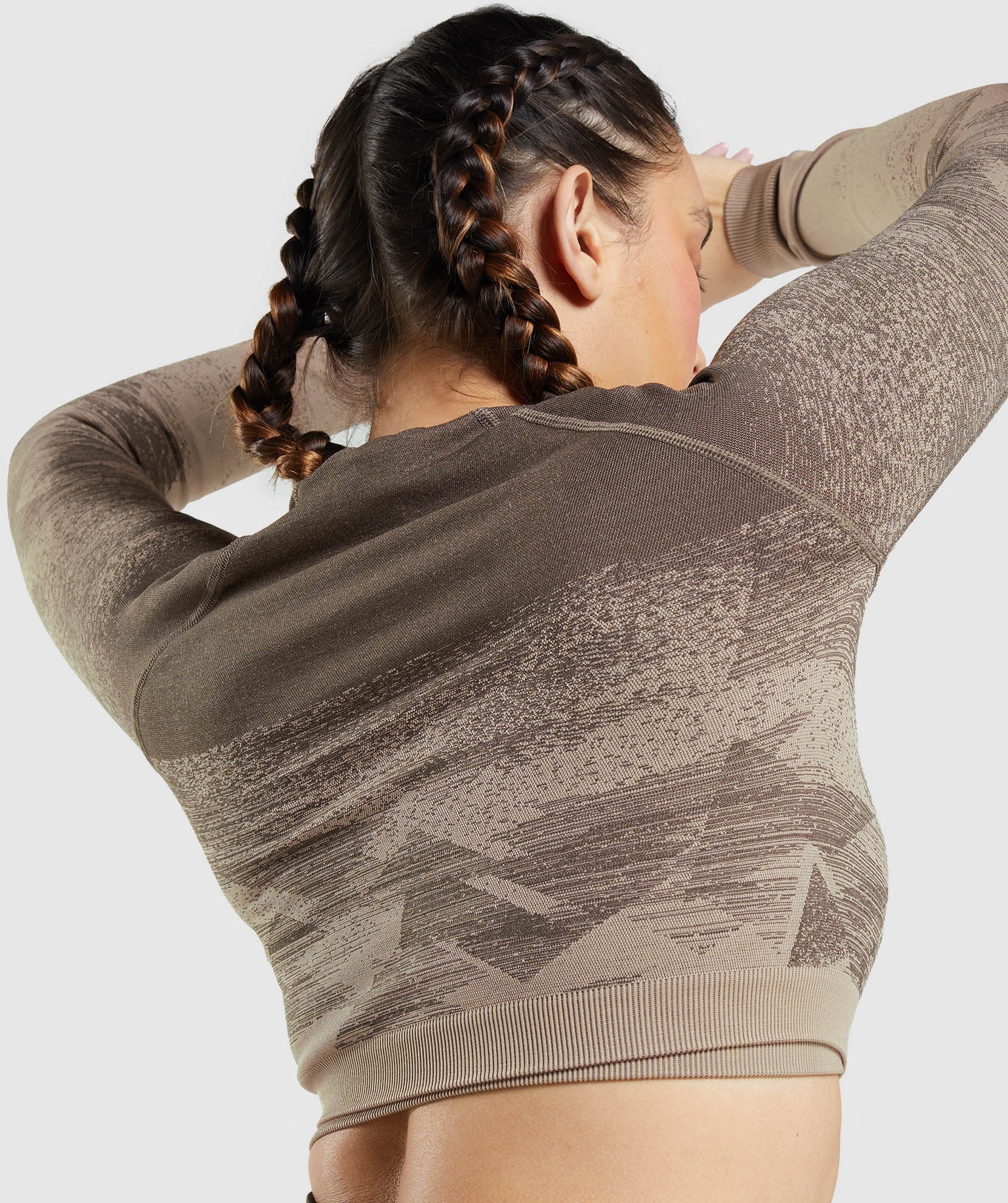 GYMSHARK ADAPT OMBRE SEAMLESS LONG SLEEVE CROP TOP - Azula sportswear