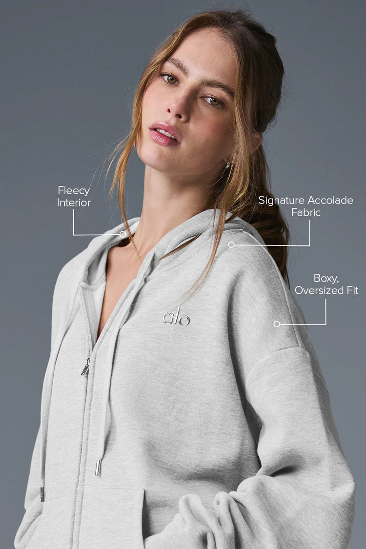 Alo Accolade Full Zip Hoodie - Azula sportswear