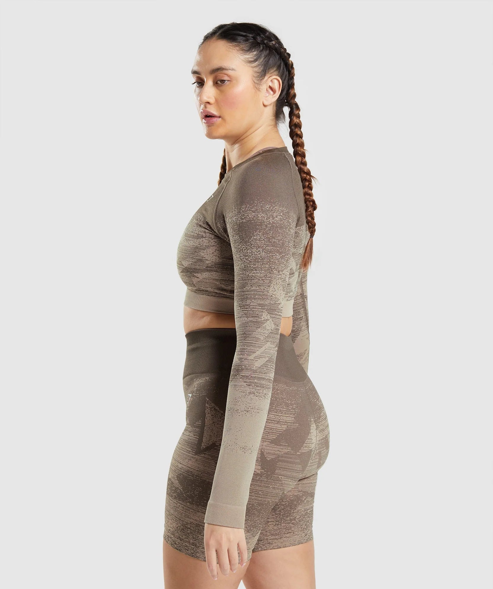 GYMSHARK ADAPT OMBRE SEAMLESS LONG SLEEVE CROP TOP - Azula sportswear