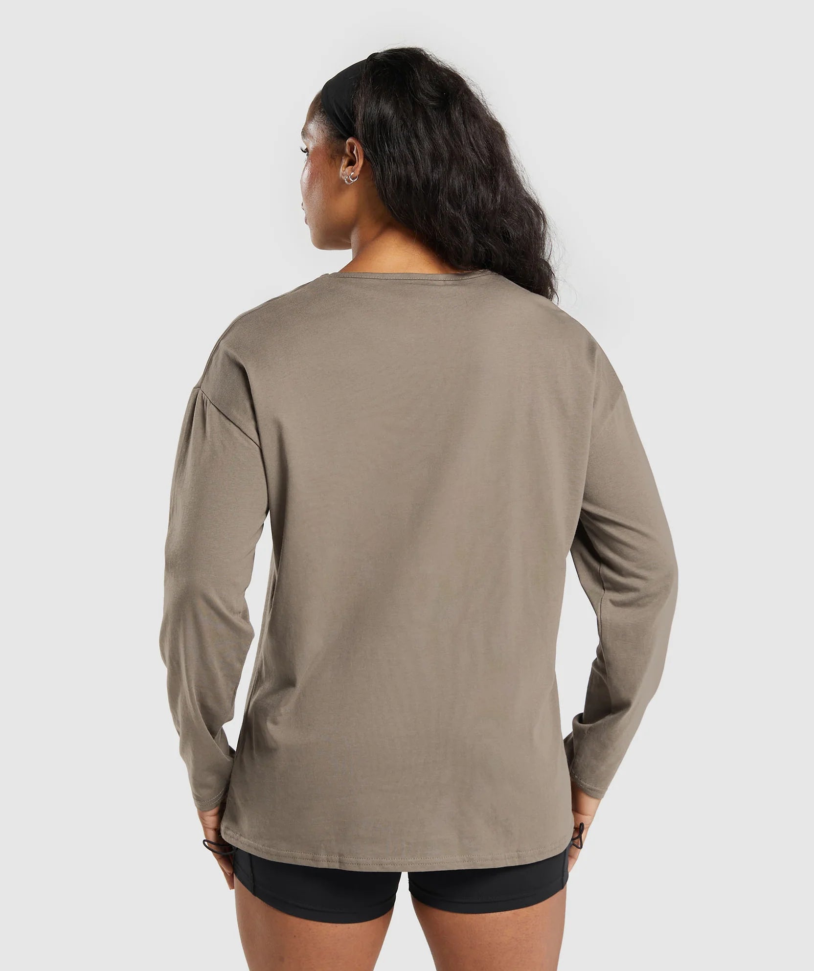 GYMSHARK TRAINING OVERSIZED COTTON LONG SLEEVE TOP