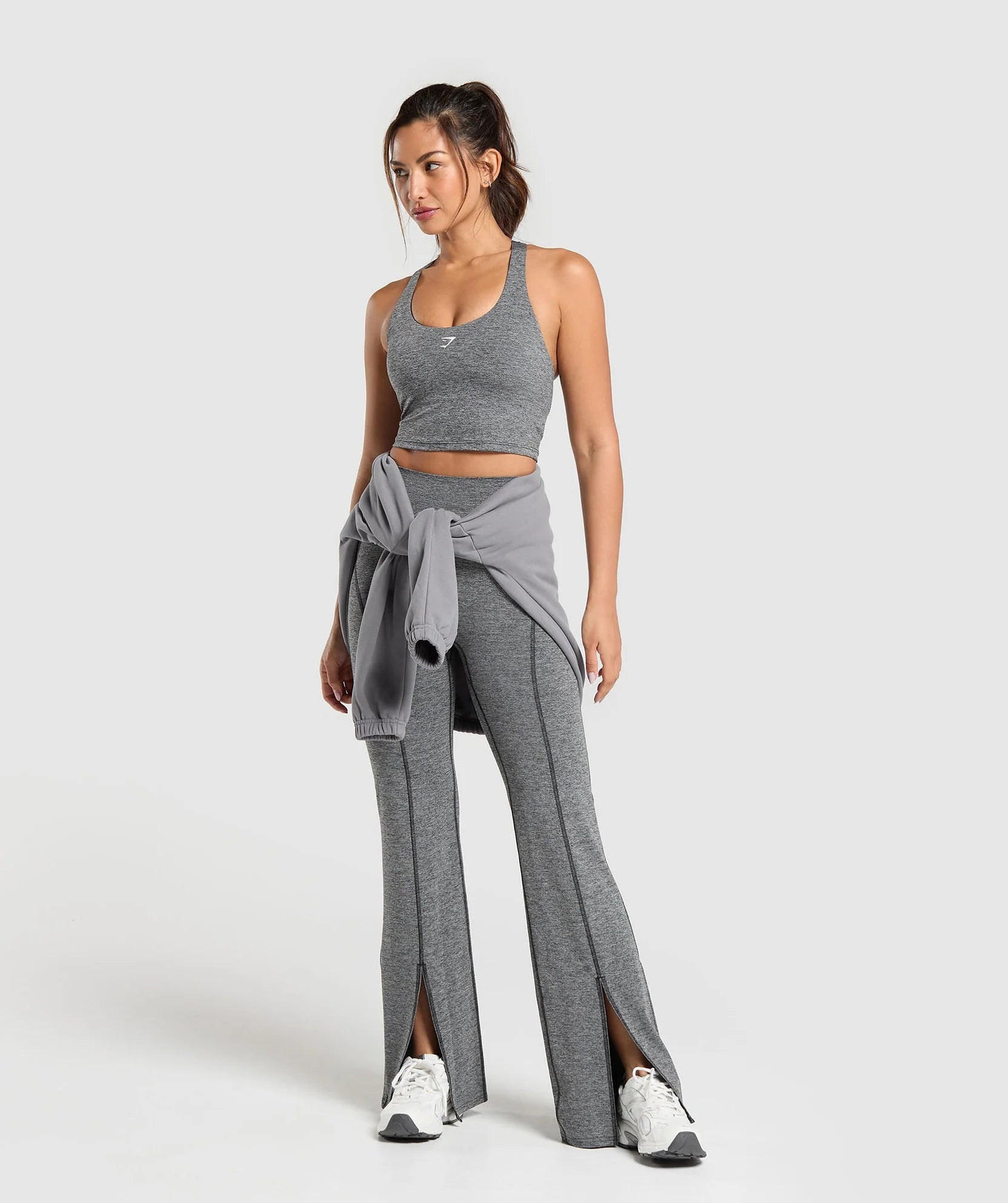 GYMSHARK MARL FLARED LEGGINGS