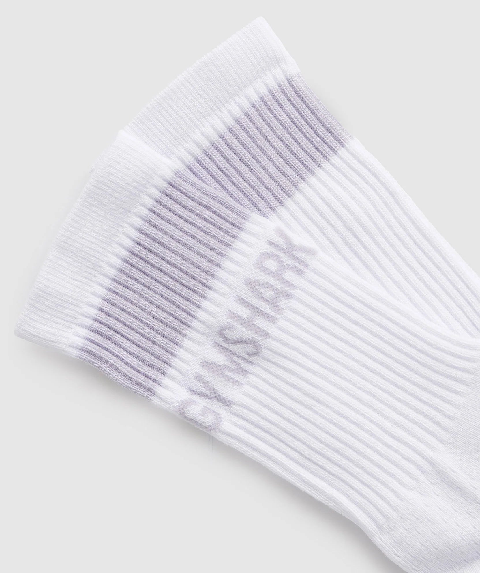 Gymshark Premium Crew Sock 1pk - White/Moon Purple - Azula sportswear