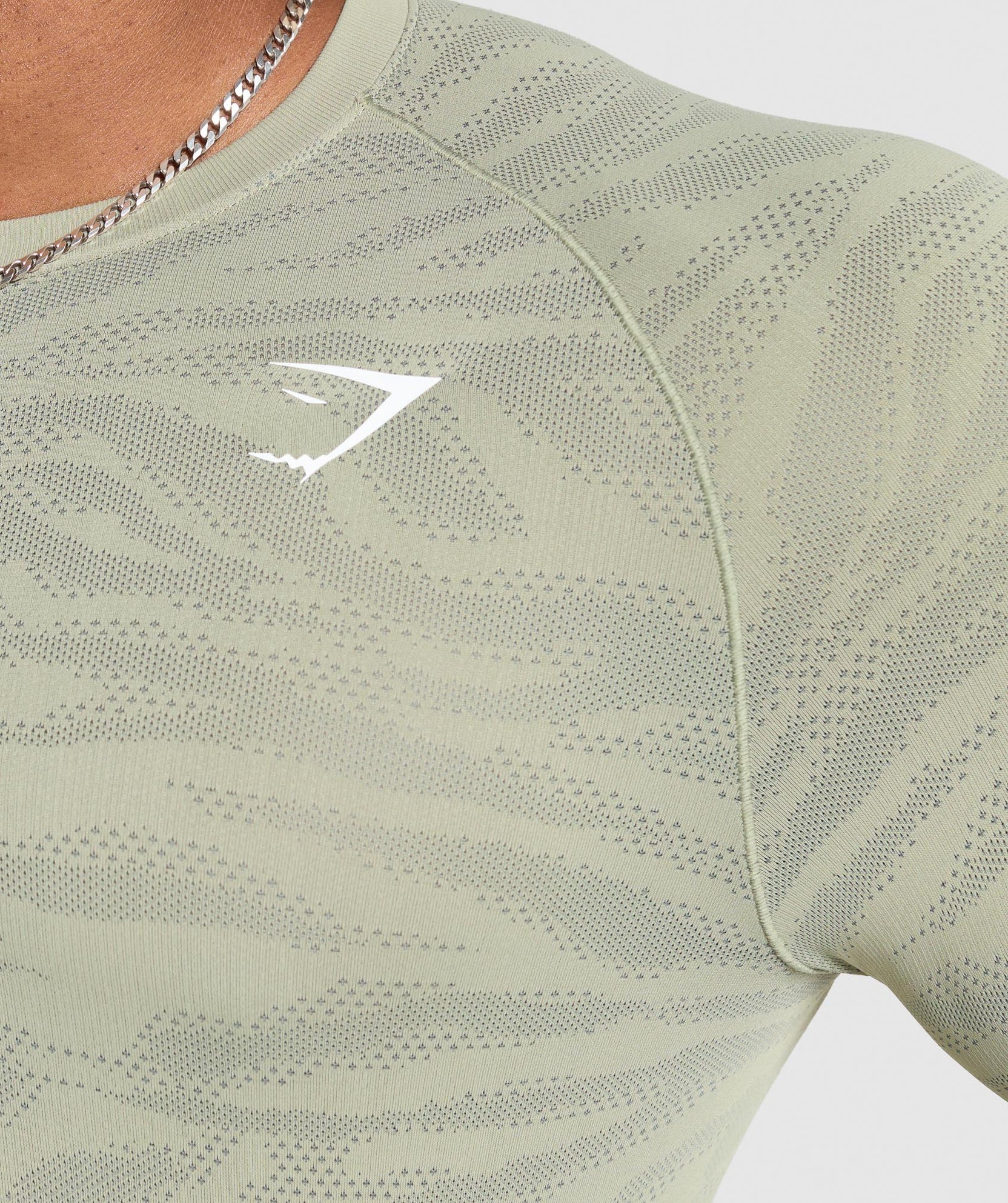 GYMSHARK GEO ANIMAL SEAMLESS LONG SLEEVE T-SHIRT
