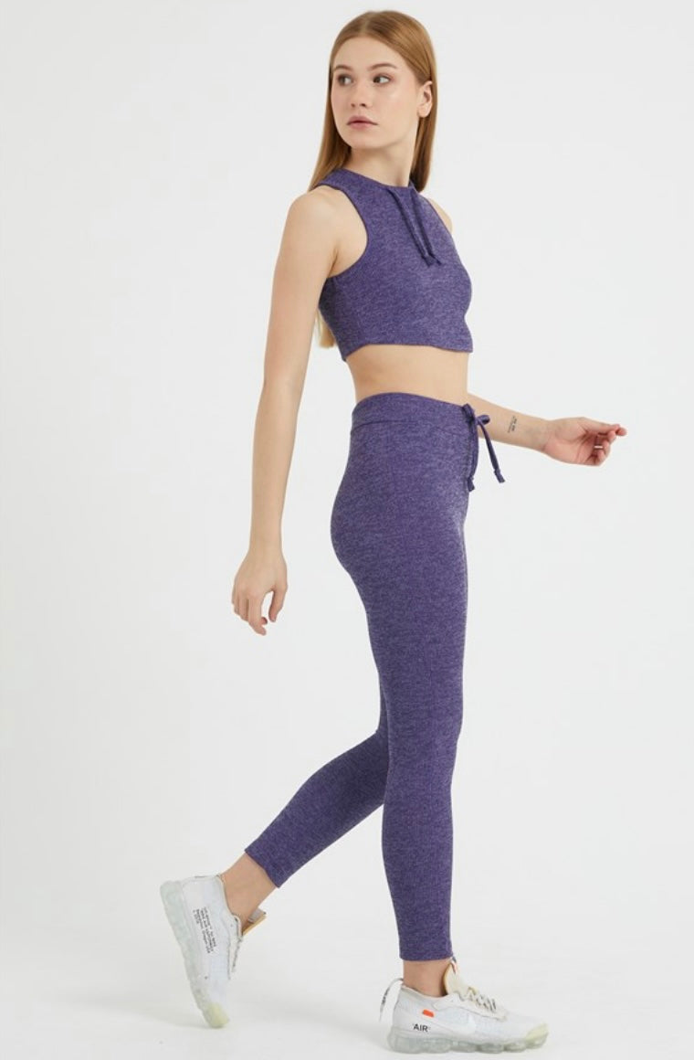 Gymwolves Women Track Suit Team | Set Of 3 | Bra | Hoodie | Bottom | | Purple | - Azula sportswear