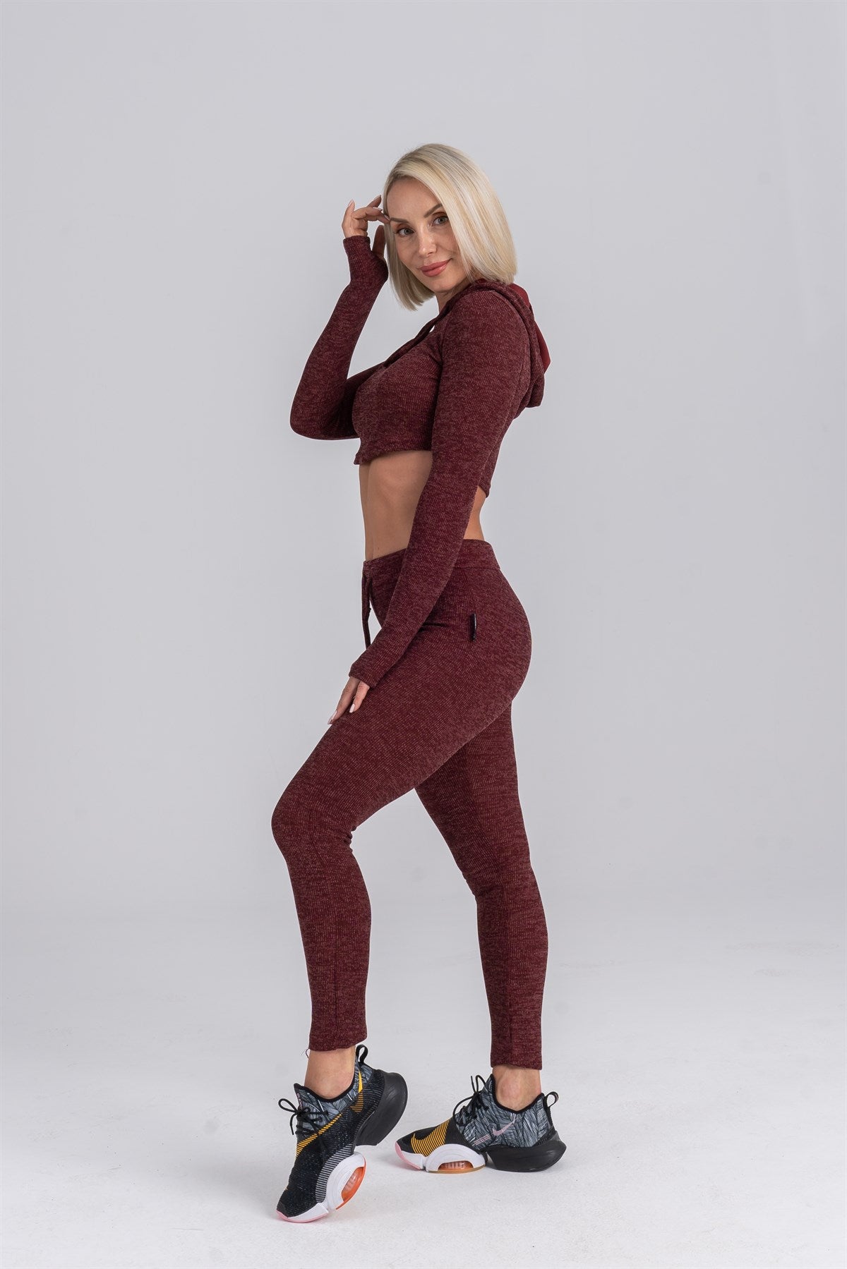 Gymwolves Women Track Suit Team | Set Of 3 | sports Bra | Hoodie | Bottom | - Azula sportswear