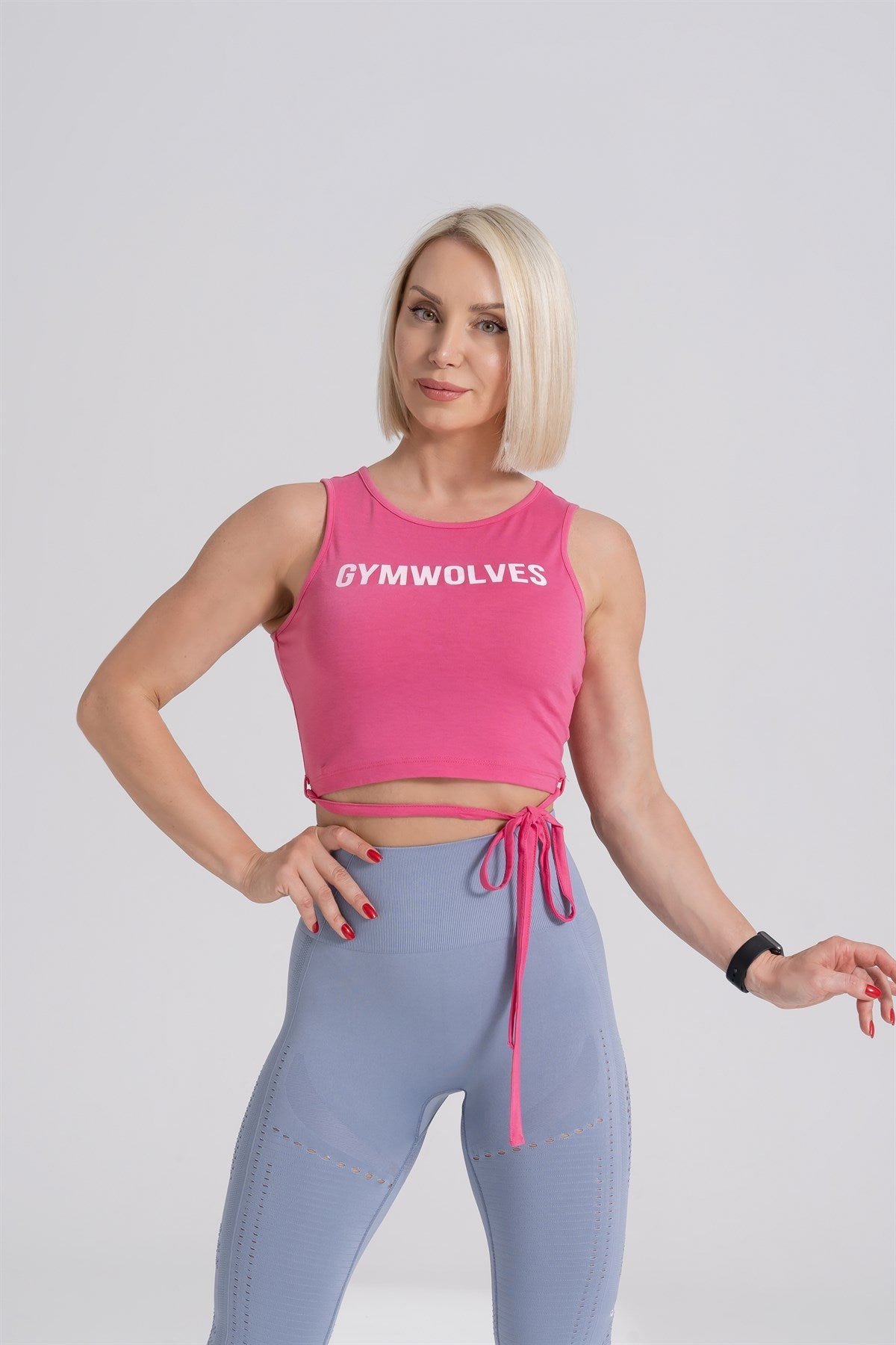 Gymwolves Bond Detailed Body Crop Tops Fuchsia | Cotton Series - Azula sportswear