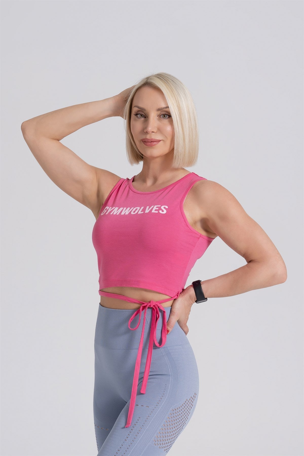 Gymwolves Bond Detailed Body Crop Tops Fuchsia | Cotton Series - Azula sportswear