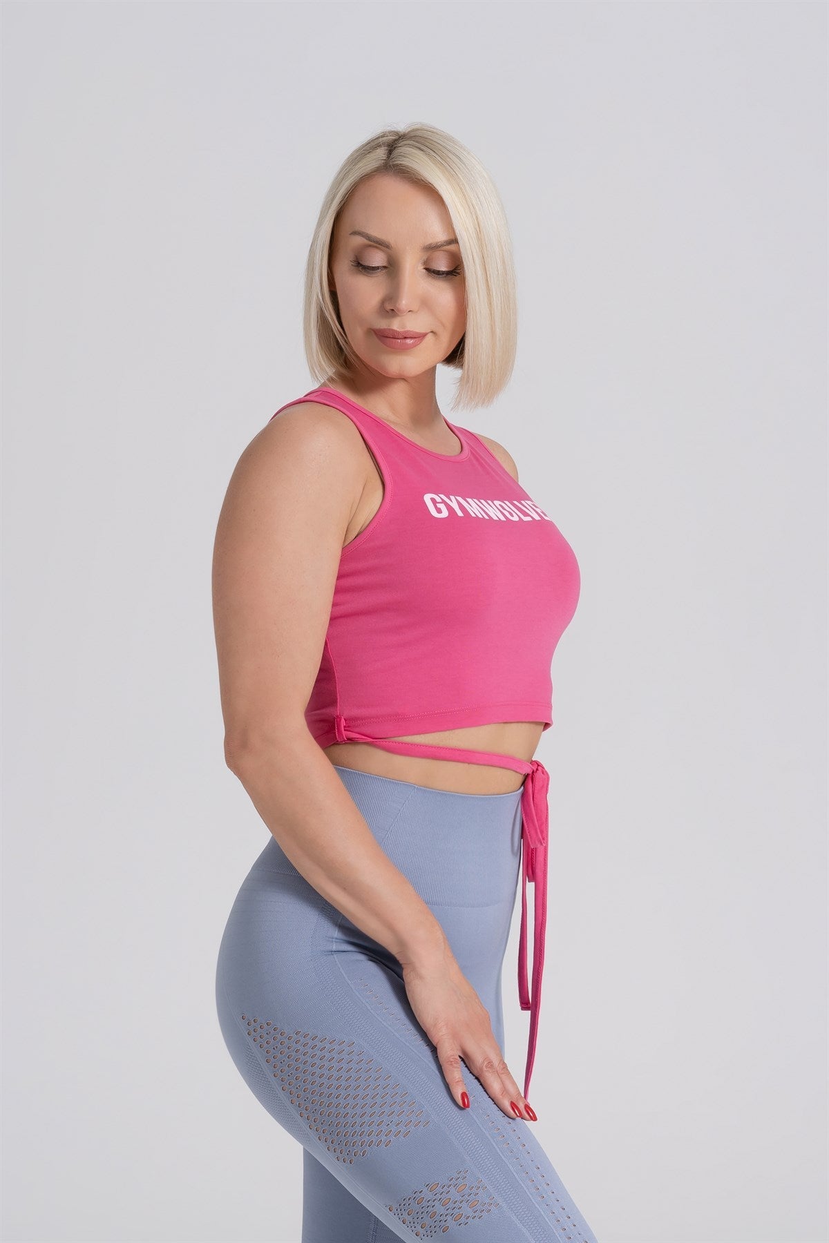 Gymwolves Bond Detailed Body Crop Tops Fuchsia | Cotton Series - Azula sportswear