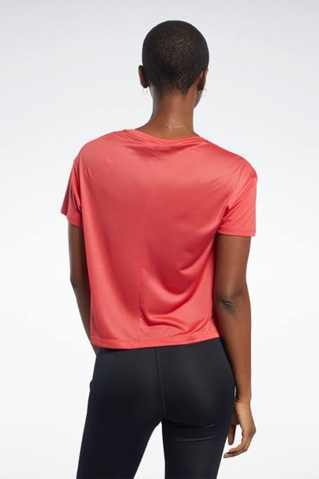 Reebok Wor Comm Poly Solid Women's Pink Training T-Shirt - Azula sportswear
