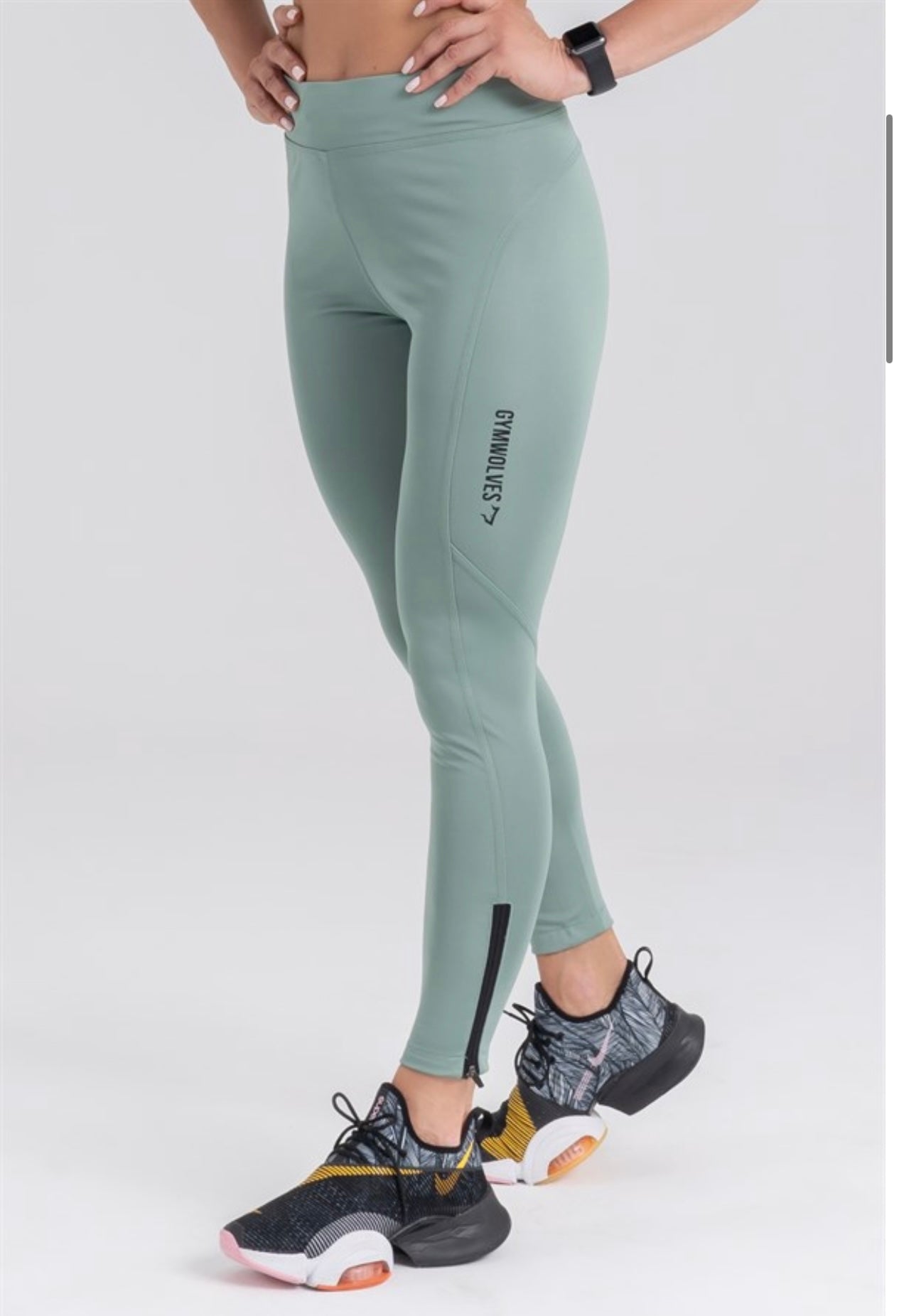 Gymwolves Sports Leggings | Green | Versatile Stretch | Push Up Woman Sports Leggings | Reflex Series - Azula sportswear