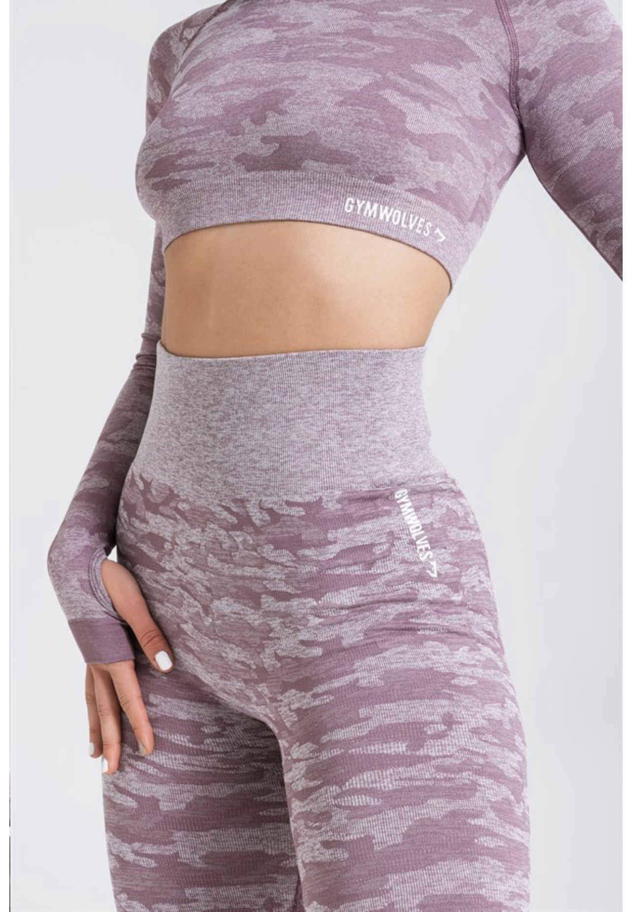 Gymwolves Women Long Sleeve Seamles Sport Tshirt | Purble | Crop Tops | Action Series - Azula sportswear