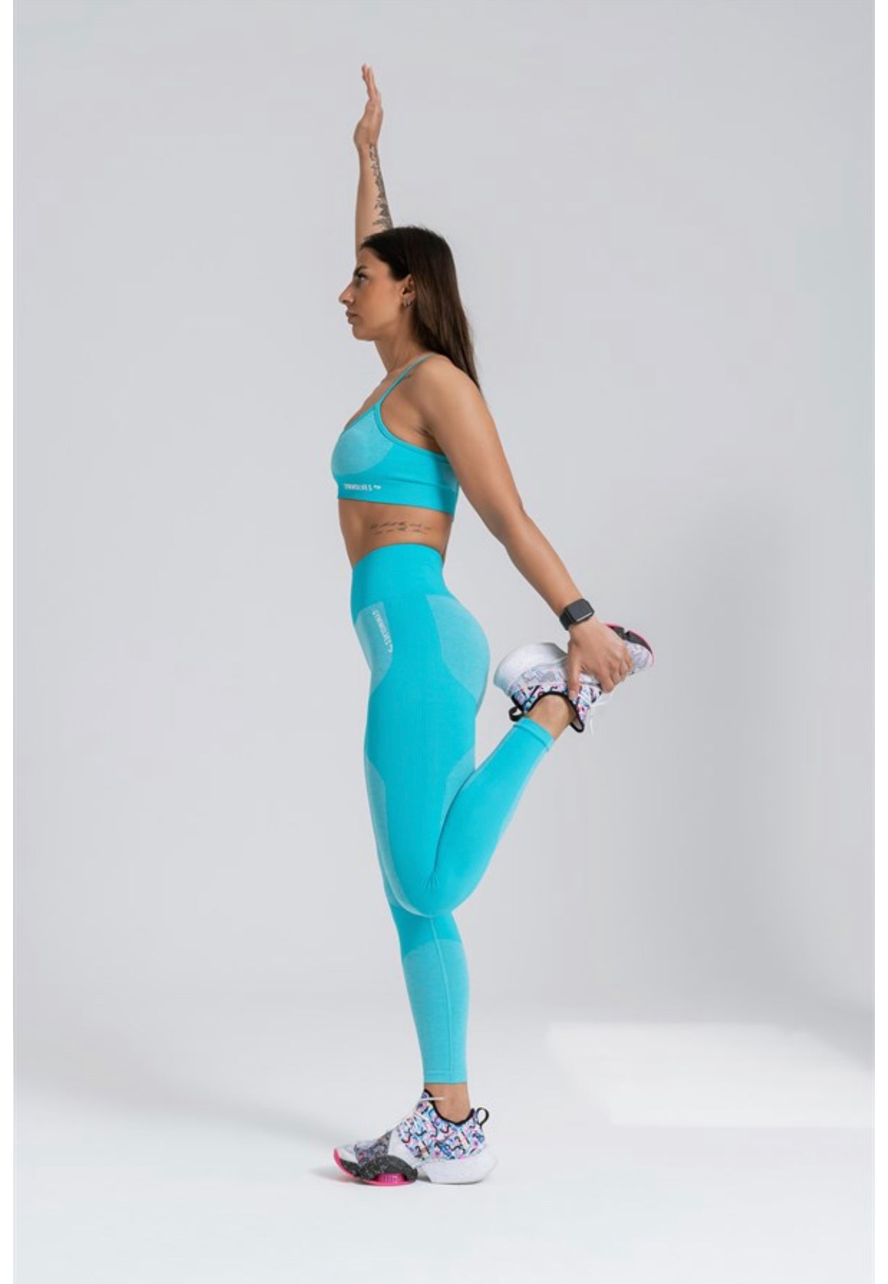 Gymwolves Women Seamless Sport Leggings | Turquoise | Strong Series | - Azula sportswear