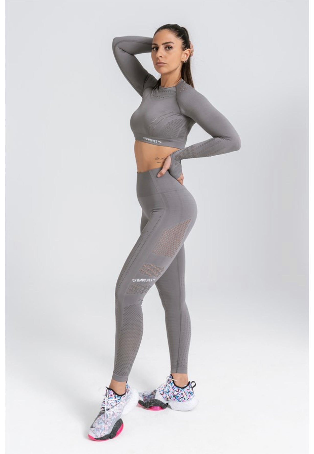 Gymwolves Women Long Sleeve Seamles Sports Tshirt | Crop Tops - Azula sportswear