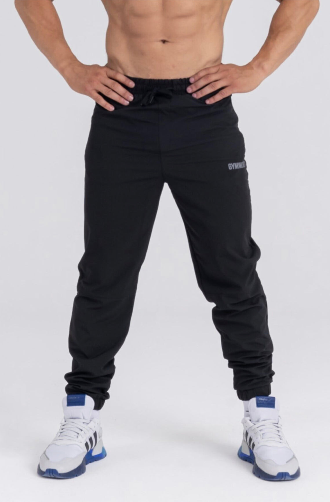 Gymwolves Men's Sportswear Black Workout Pants I Energy Series