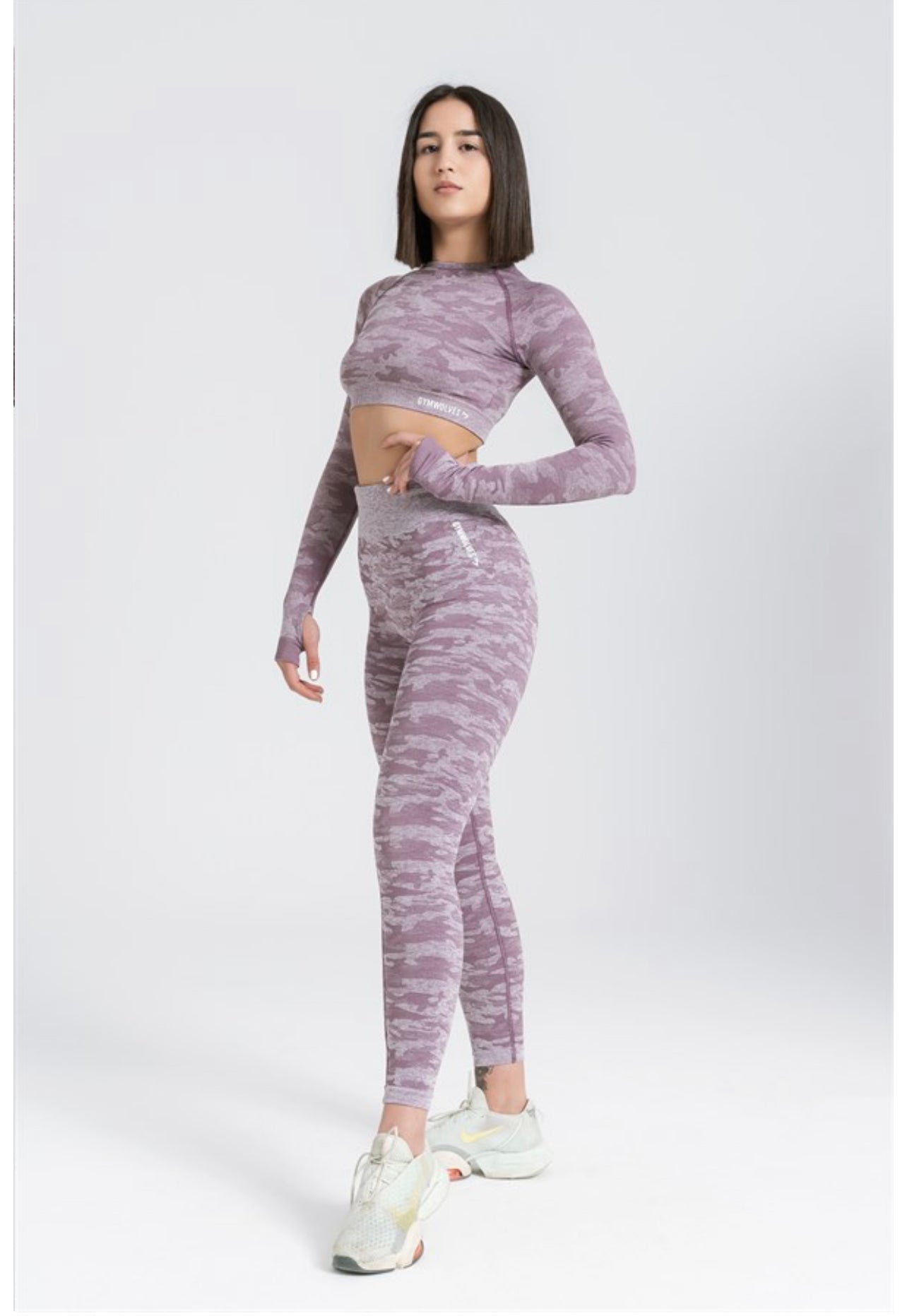 Gymwolves Women Long Sleeve Seamles Sport Tshirt | Purble | Crop Tops | Action Series - Azula sportswear