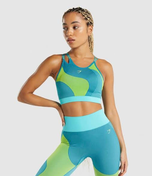 GYMSHARK WTFLEX CYCLING SHORTS - WAVY - Azula sportswear