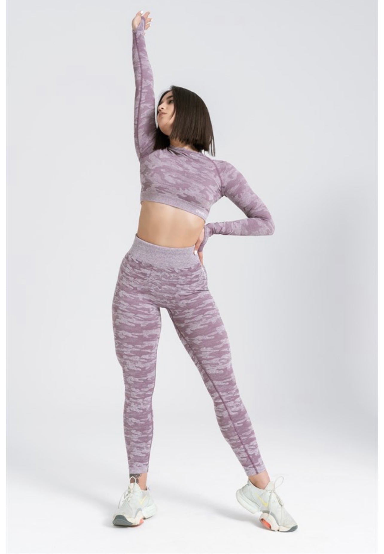 Gymwolves Women Long Sleeve Seamles Sport Tshirt | Purble | Crop Tops | Action Series - Azula sportswear