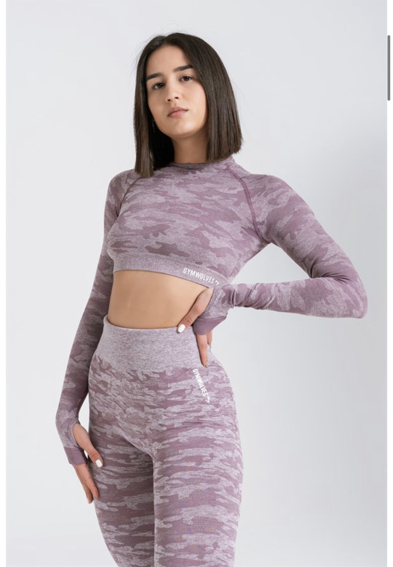 Gymwolves Women Long Sleeve Seamles Sport Tshirt | Purble | Crop Tops | Action Series - Azula sportswear