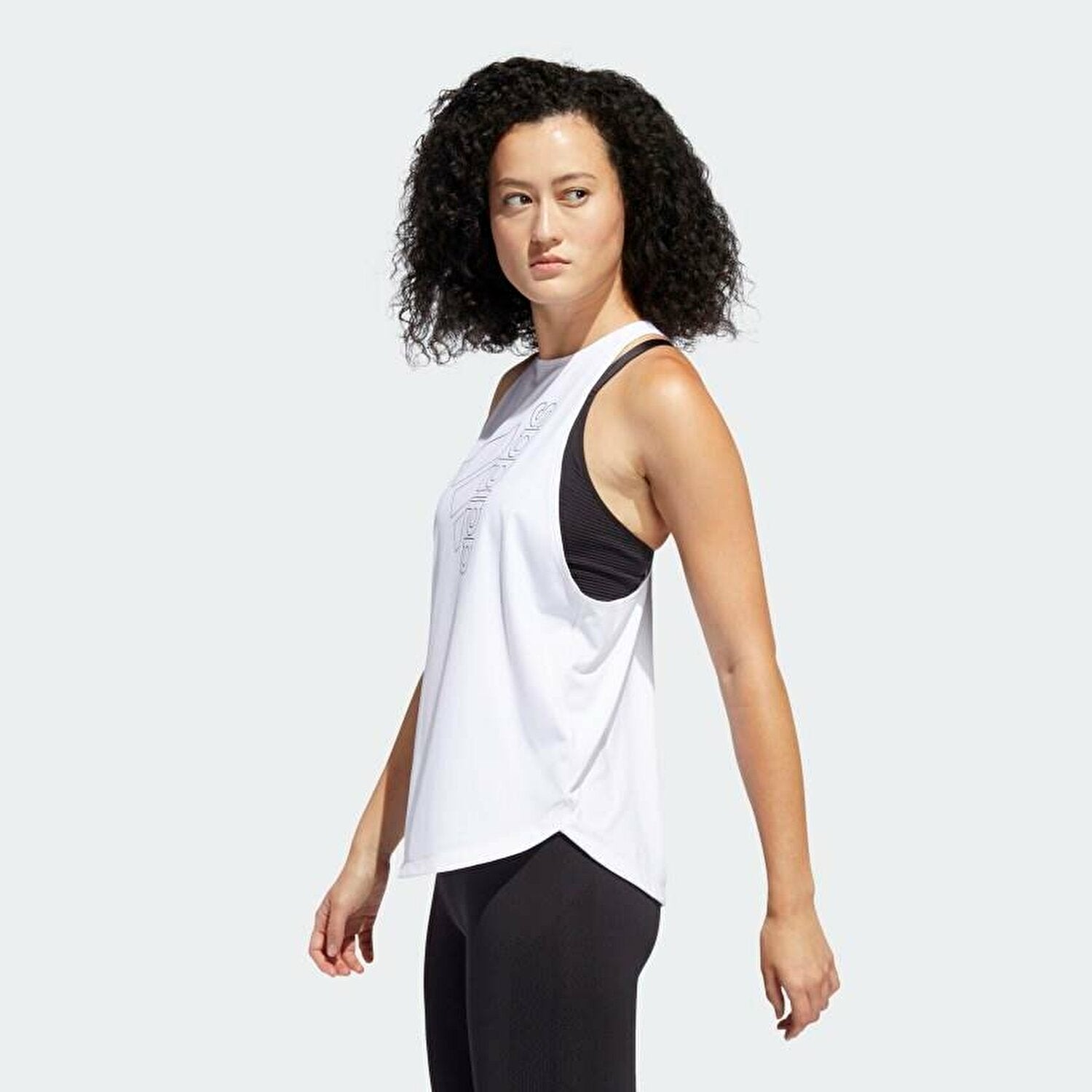 Adidas white AREOREADY womens training tank top
