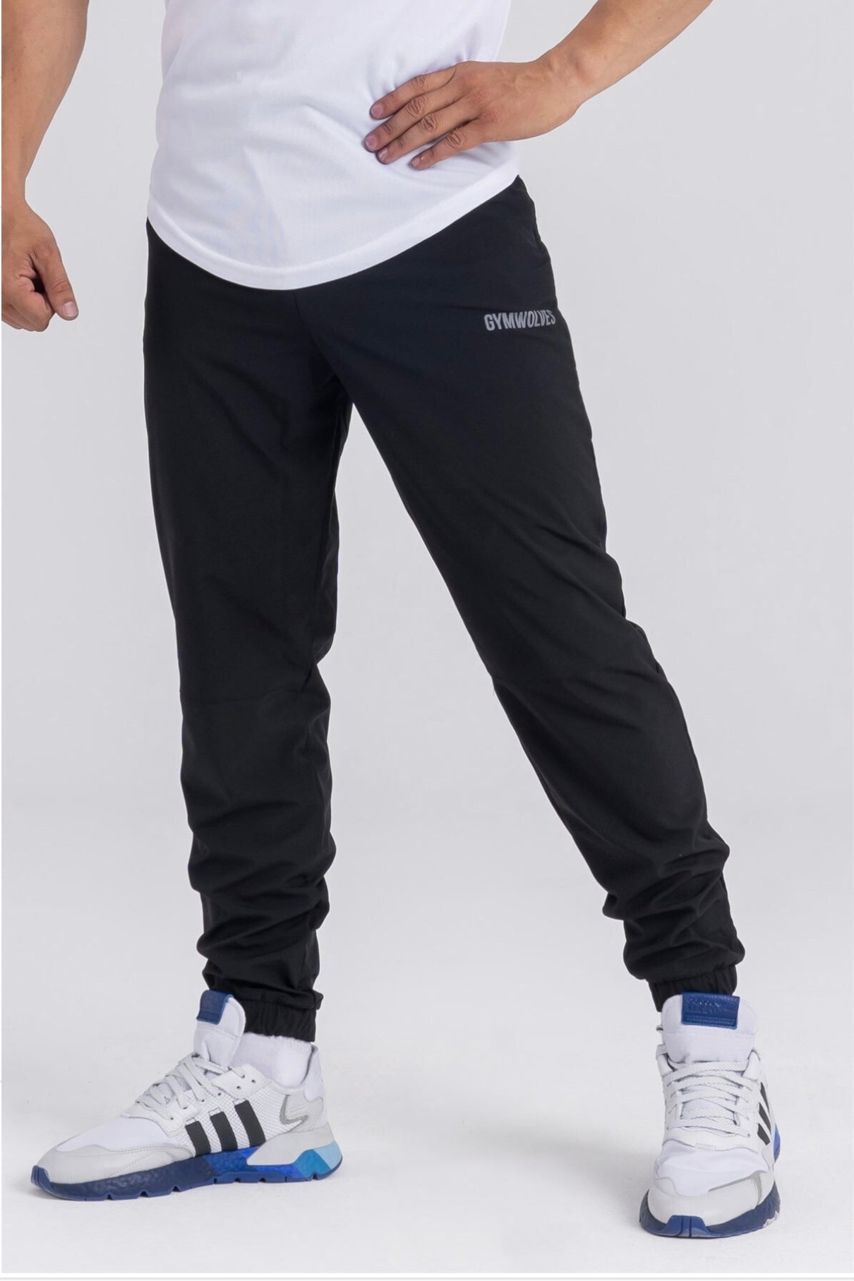Gymwolves Men's Sportswear Black Workout Pants I Energy Series