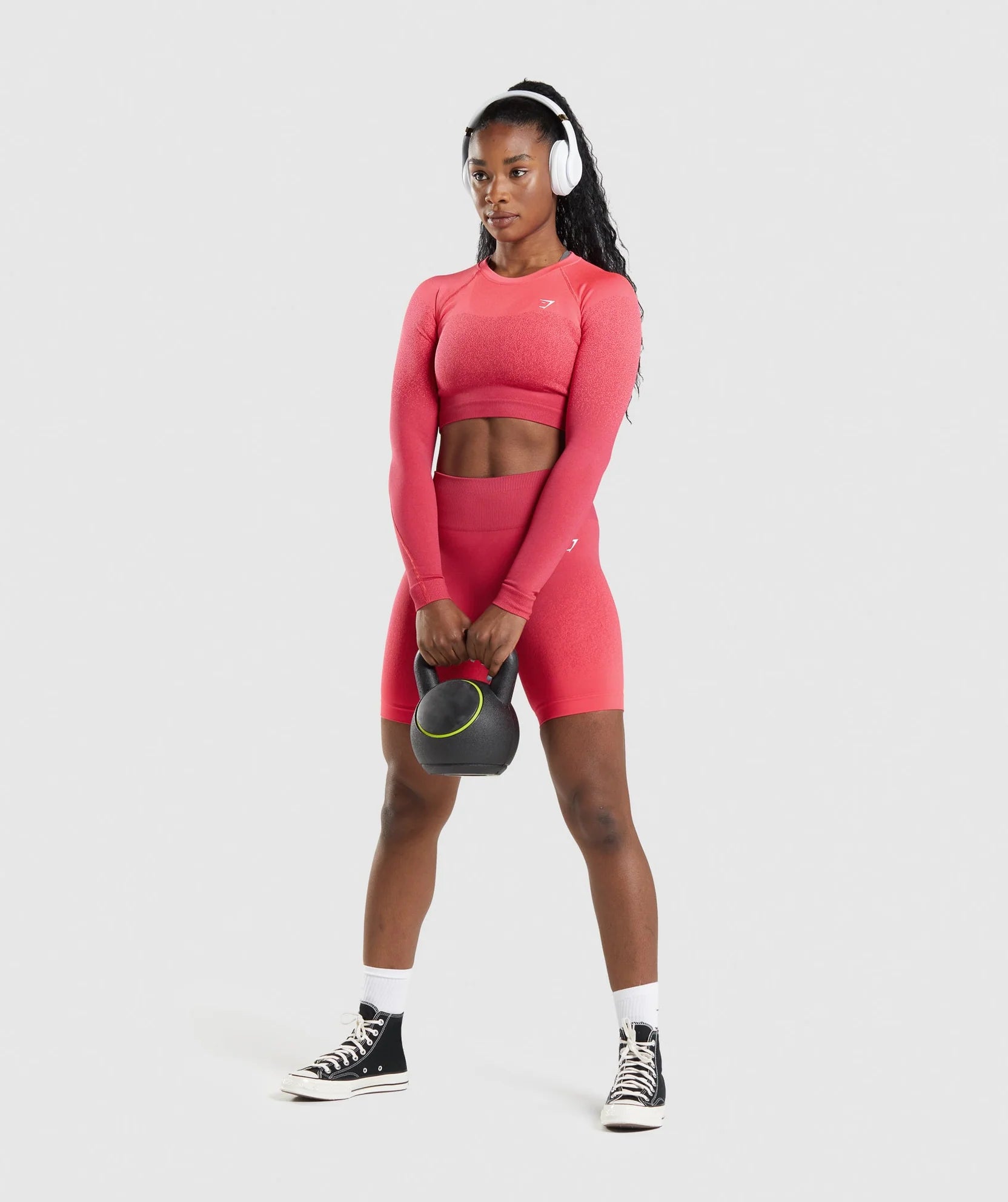 GYMSHARK ADAPT OMBRE SEAMLESS LONG SLEEVE CROP TOP