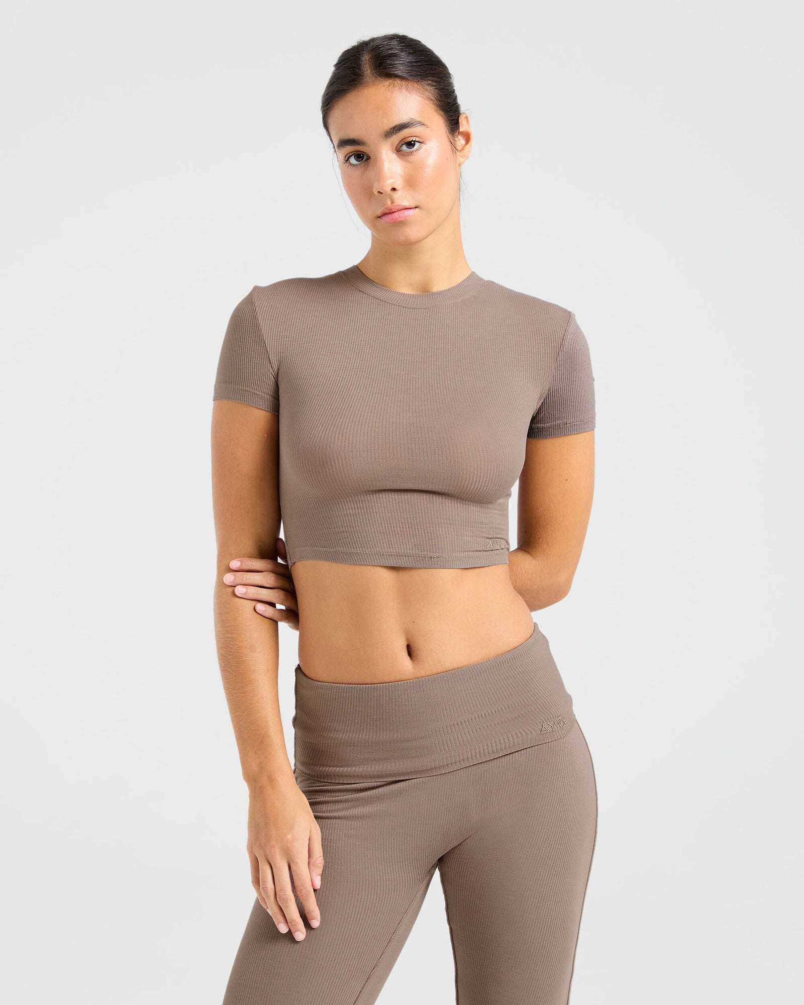 AYBL LOUNGE RIBBED FOLDOVER FLARED LEGGINGS