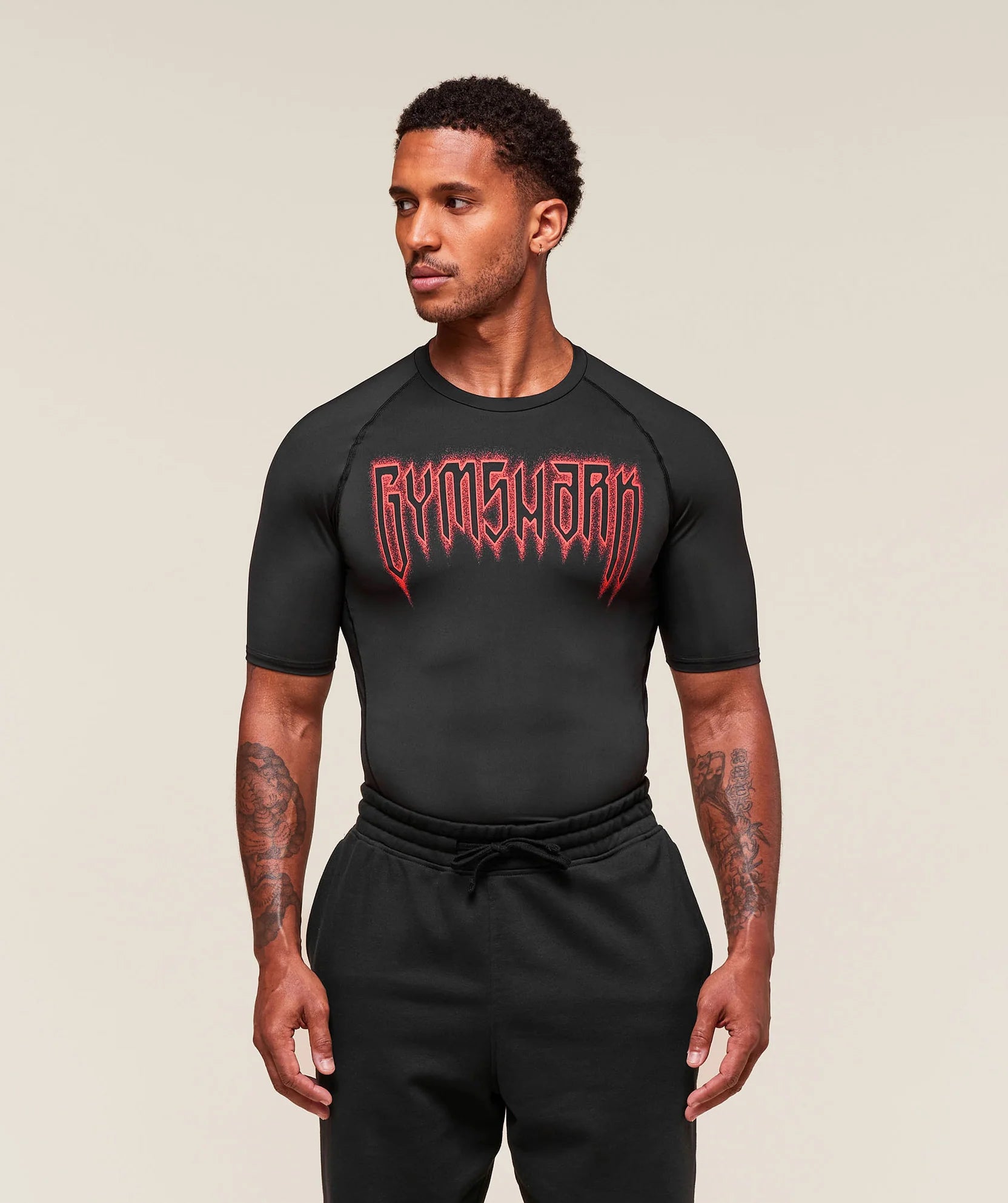 GYMSHARK GRUNGE BASELAYER T-SHIRT
