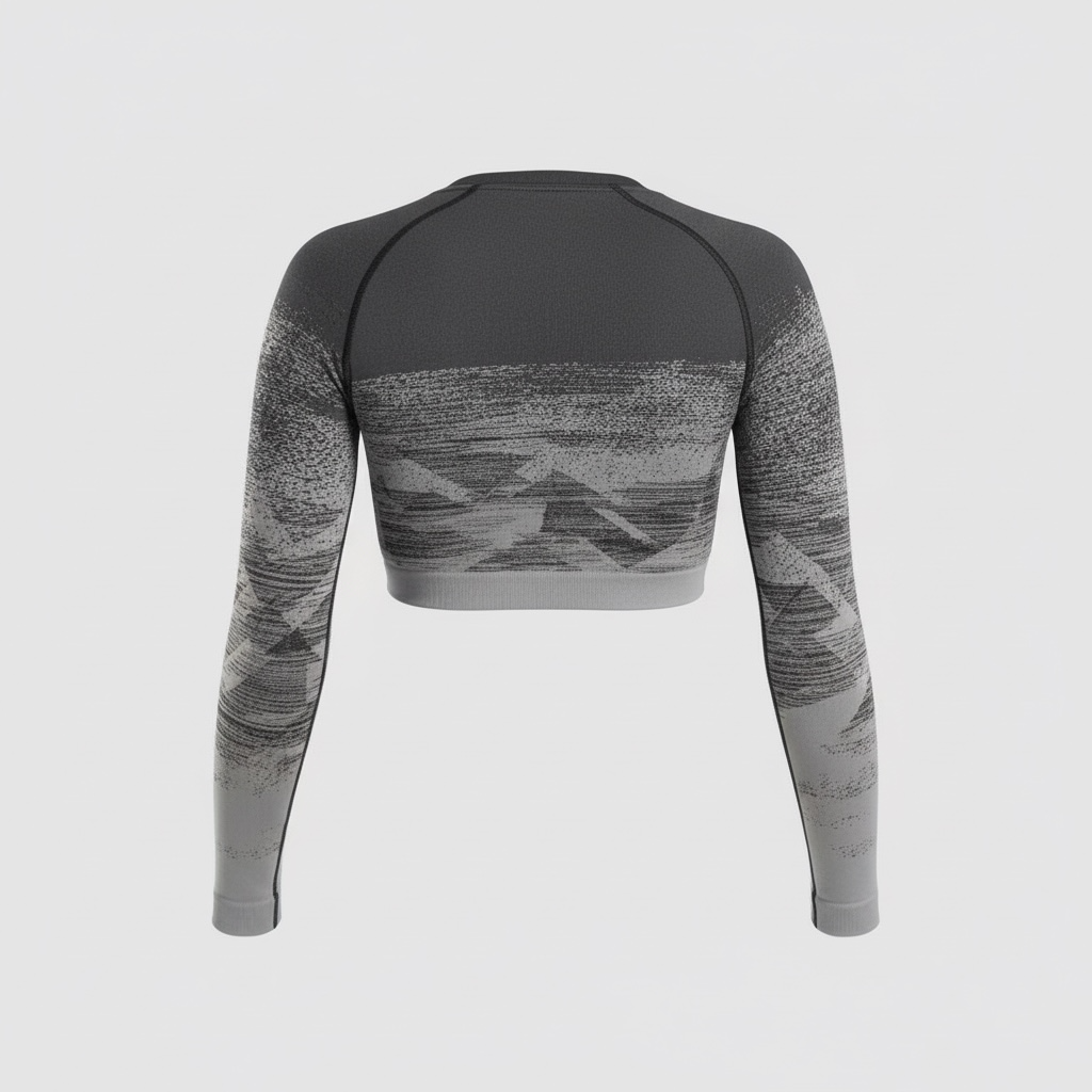 GYMSHARK ADAPT OMBRE SEAMLESS LONG SLEEVE CROP TOP