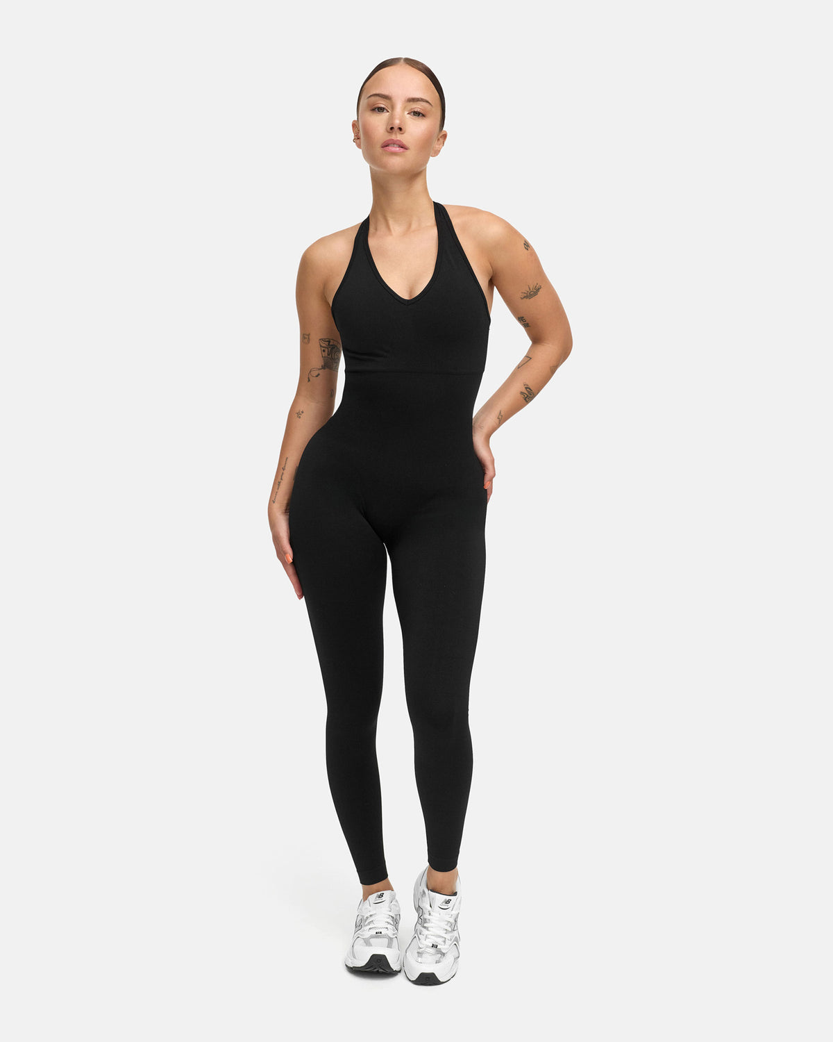 Oace Toned Halter Onesie Bodysuit (Long)