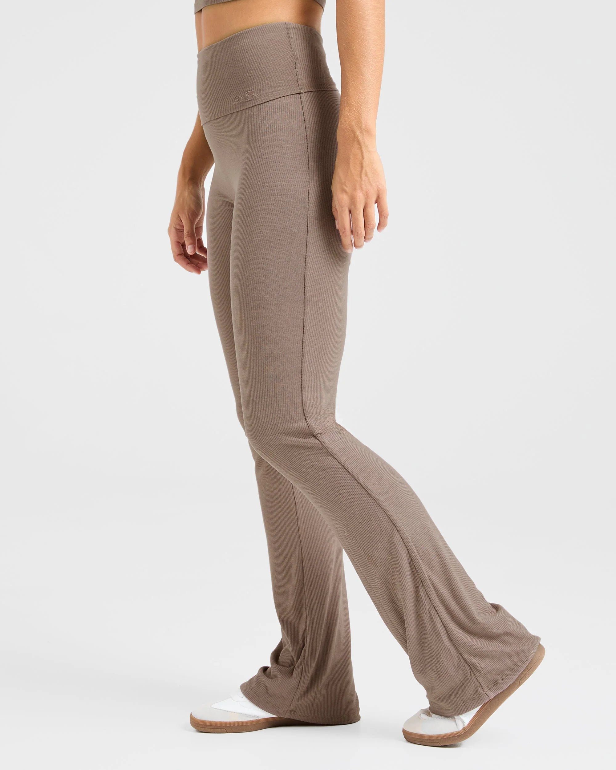 AYBL LOUNGE RIBBED FOLDOVER FLARED LEGGINGS
